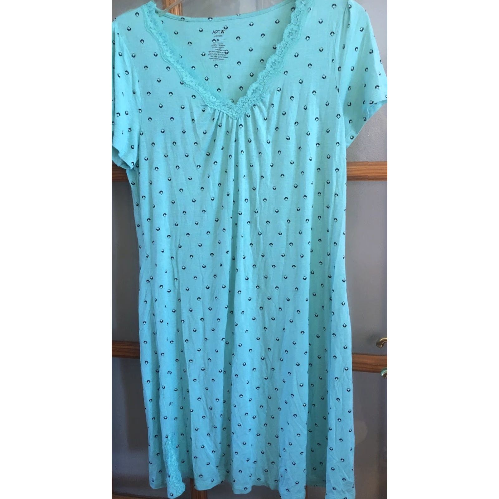 Apt. 9 Apt. 9 Gown Sleeveless Nightgown M Multicolor Floral Print Jersey Nylon Polyester Spandex Nightwear Women Size 32" / US 10 / IT 46 - 2 Thumbnail