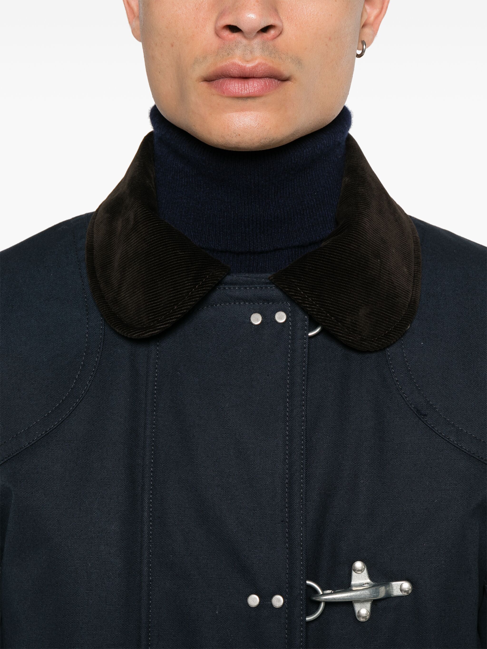 Fay o1s22i1n1124 4-Hook Canvas Jacket in Blue Size US M / EU 48-50 / 2 - 5 Thumbnail