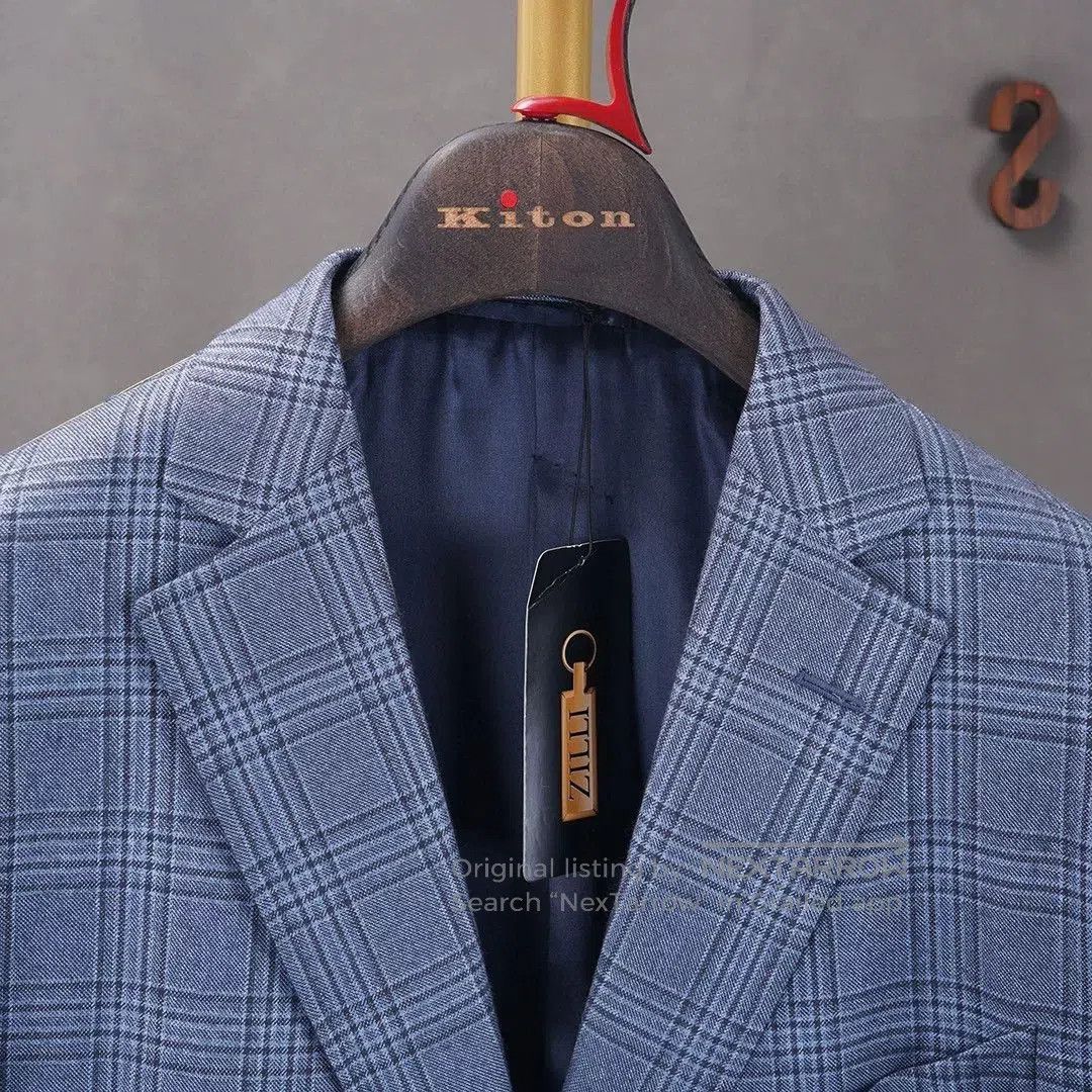 Zilli Casual Blue Plaid Blazer by ZILLI. Size US M / EU 48-50 / 2 - 4 Thumbnail