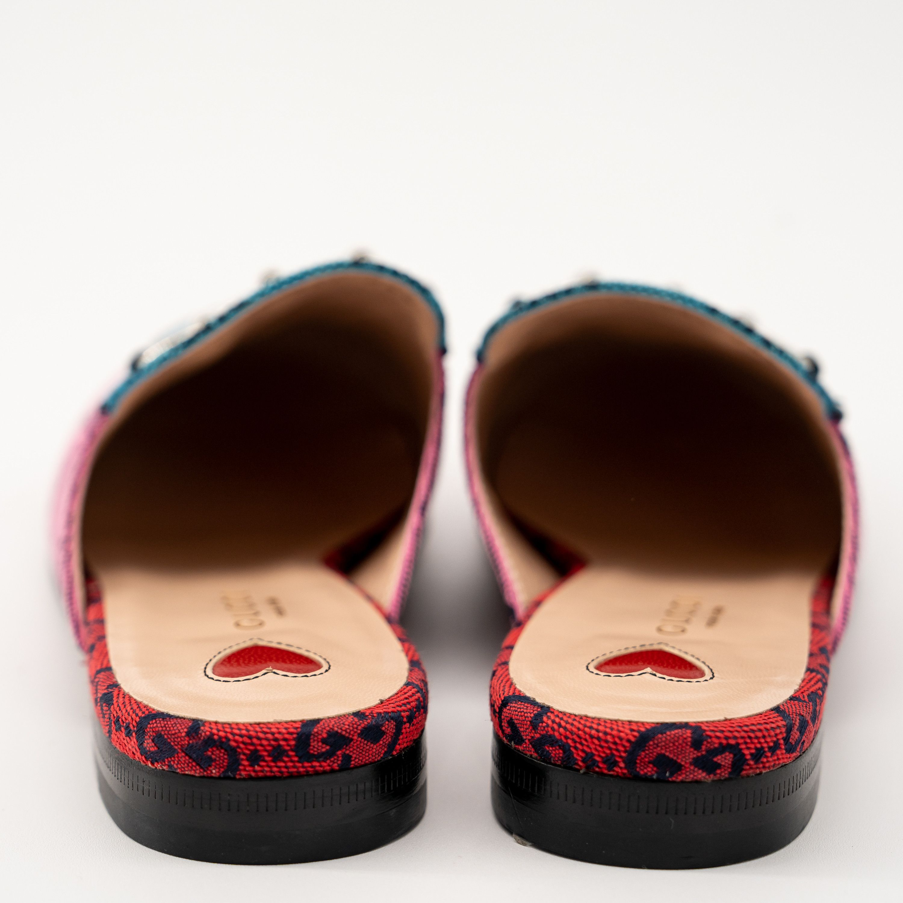 Gucci 35.5G 5.5 US Gucci Princetown Blue Pink GG Mules Slipper Size US 5.5 / IT 35.5 - 4 Thumbnail