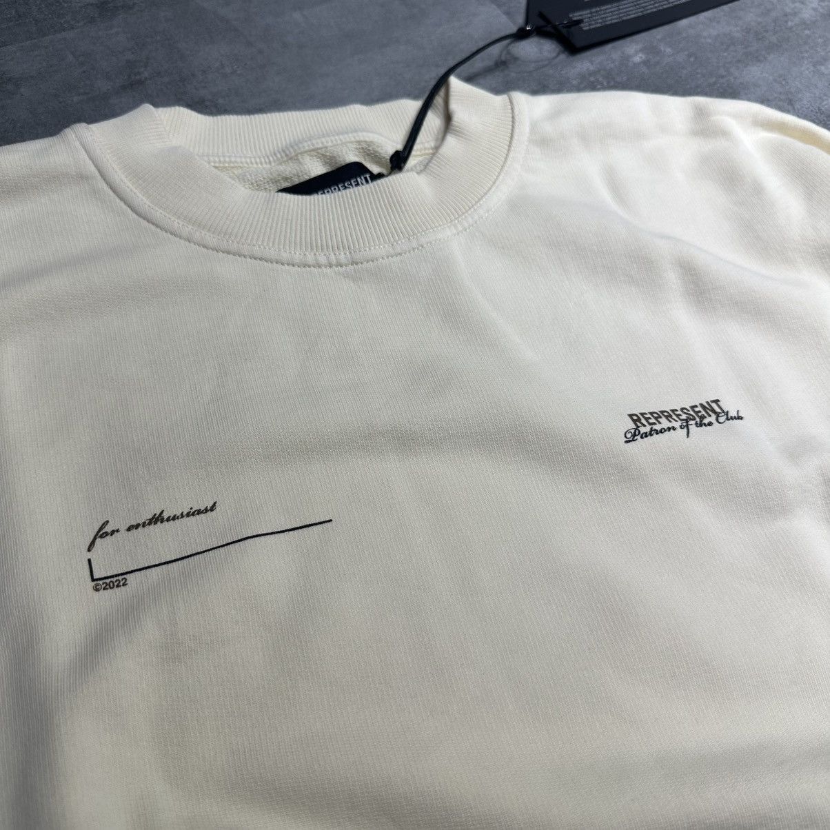 Represent Clo. Represent Patron of Club Sweater - Cream Size US XL / EU 56 / 4 - 2 Thumbnail