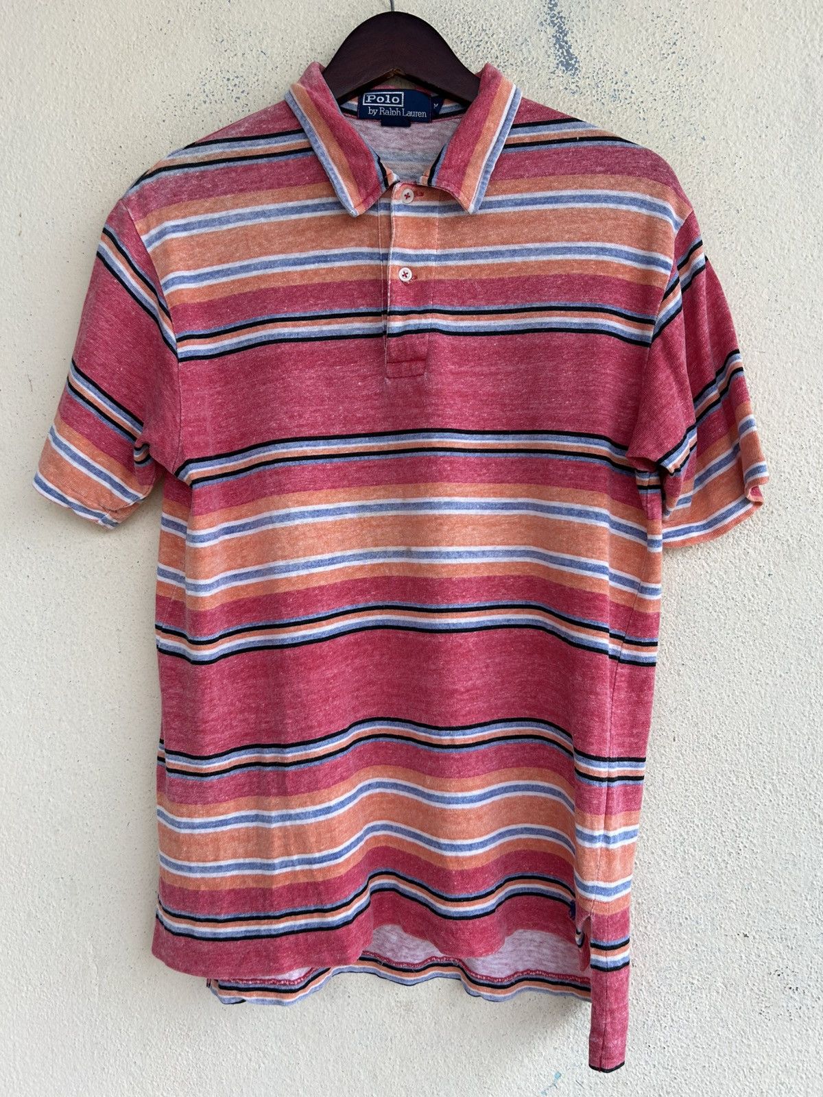 Polo Ralph Lauren × Ralph Lauren × Vintage Vintage Polo by Ralph Lauren Colourful Stripes Tshirt Size US M / EU 48-50 / 2 - 1 Thumbnail