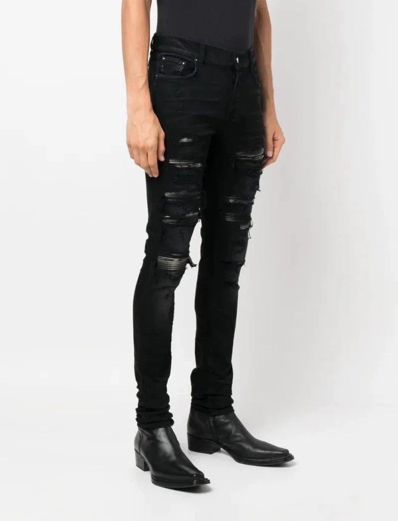 Amiri Amiri ripped vintage distressed skinny jeans Size US 32 / EU 48 - 8 Thumbnail
