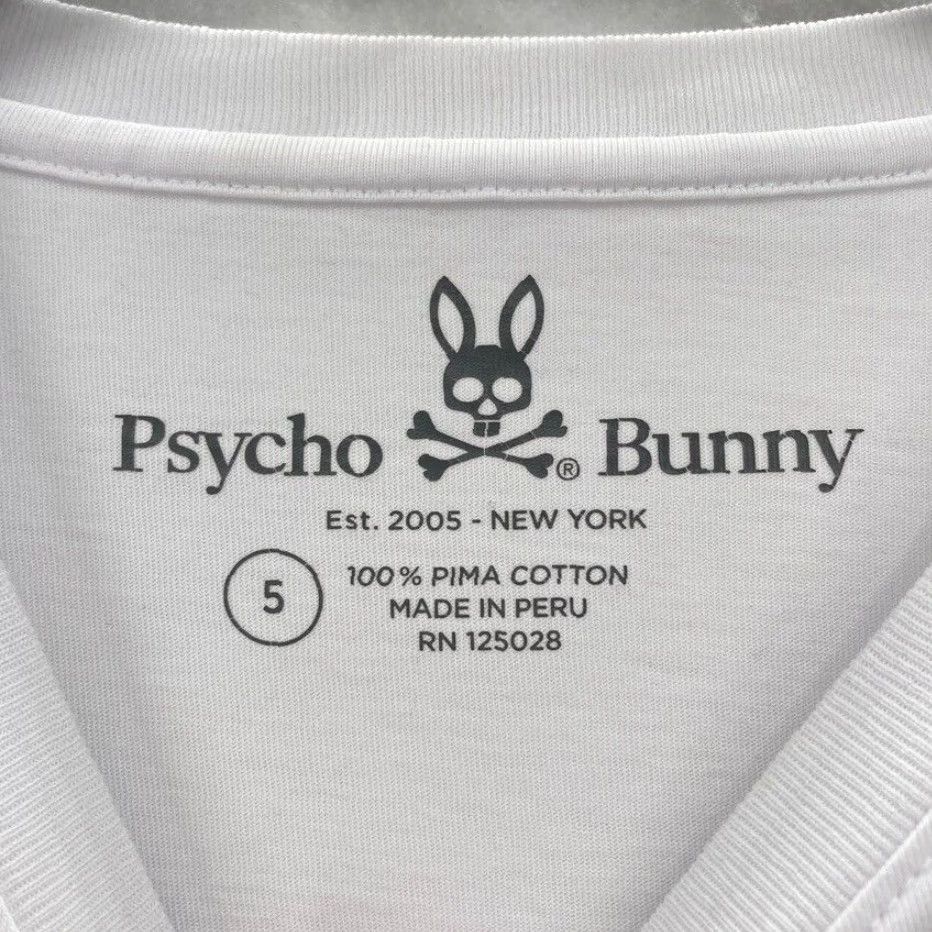 Psycho Bunny Psycho Bunny Long Sleeve T-Shirt Mens Size 5 White Pima Cotton Graphic Print Size US S / EU 44-46 / 1 - 4 Thumbnail