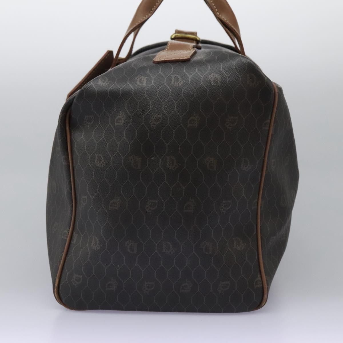 Dior DIOR Honeycomb Canvas Boston Bag Pvc Black Brown Gold Size ONE SIZE - 4 Thumbnail
