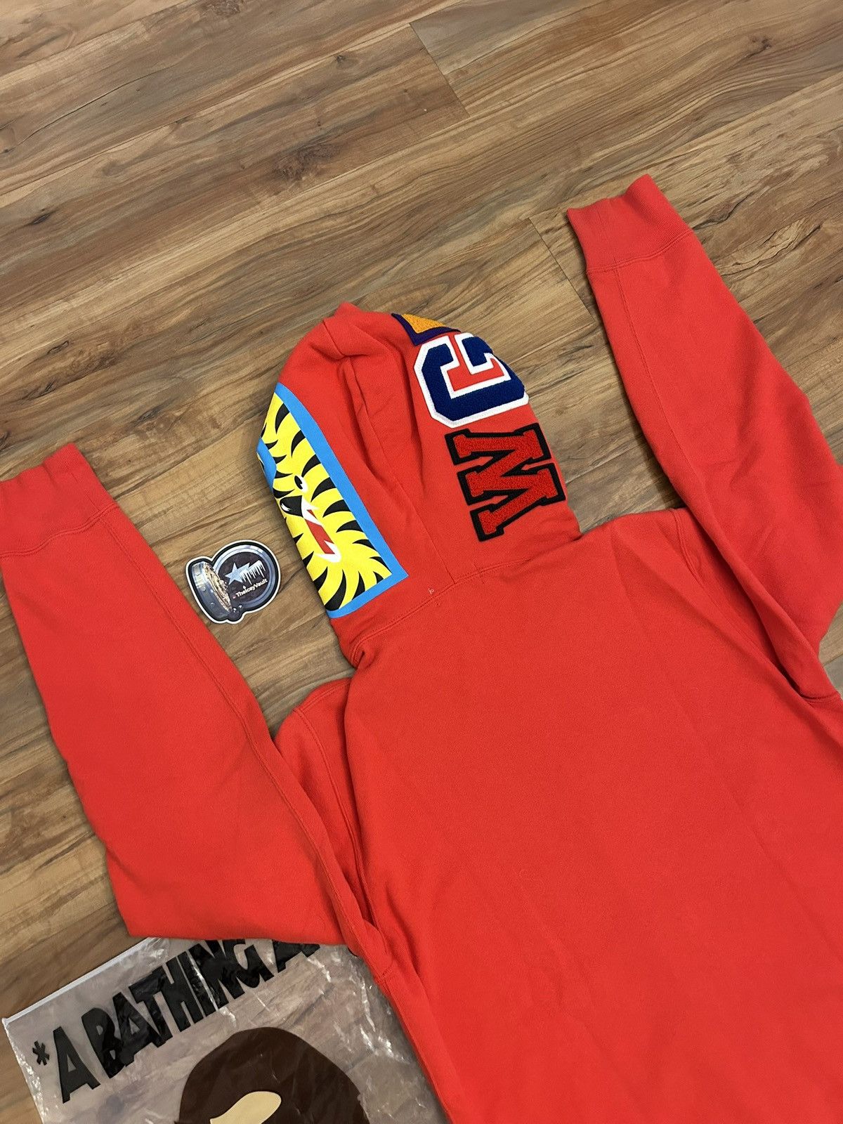 Bape Bape 2010 Red Neon Shark Full Zip Hoodie Size US M / EU 48-50 / 2 - 6 Thumbnail