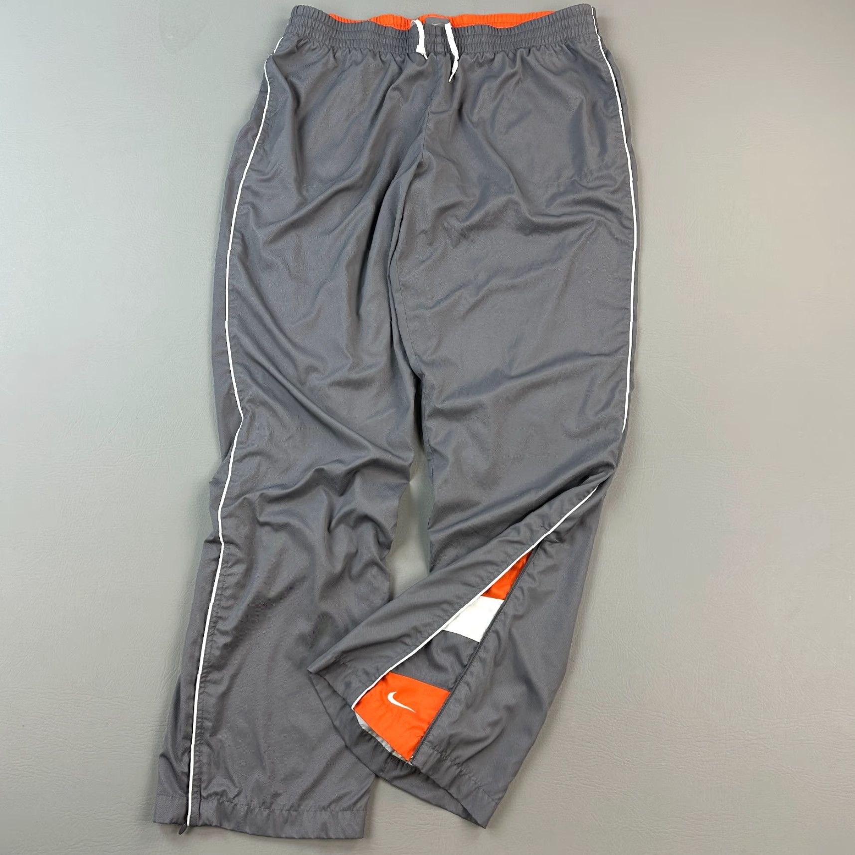 Nike VINTAGE Nike Track Pants Women L Gray Baggy Fleece Lined Ankle Zip Y2K Size 36" / US 14 / IT 50 - 2 Thumbnail