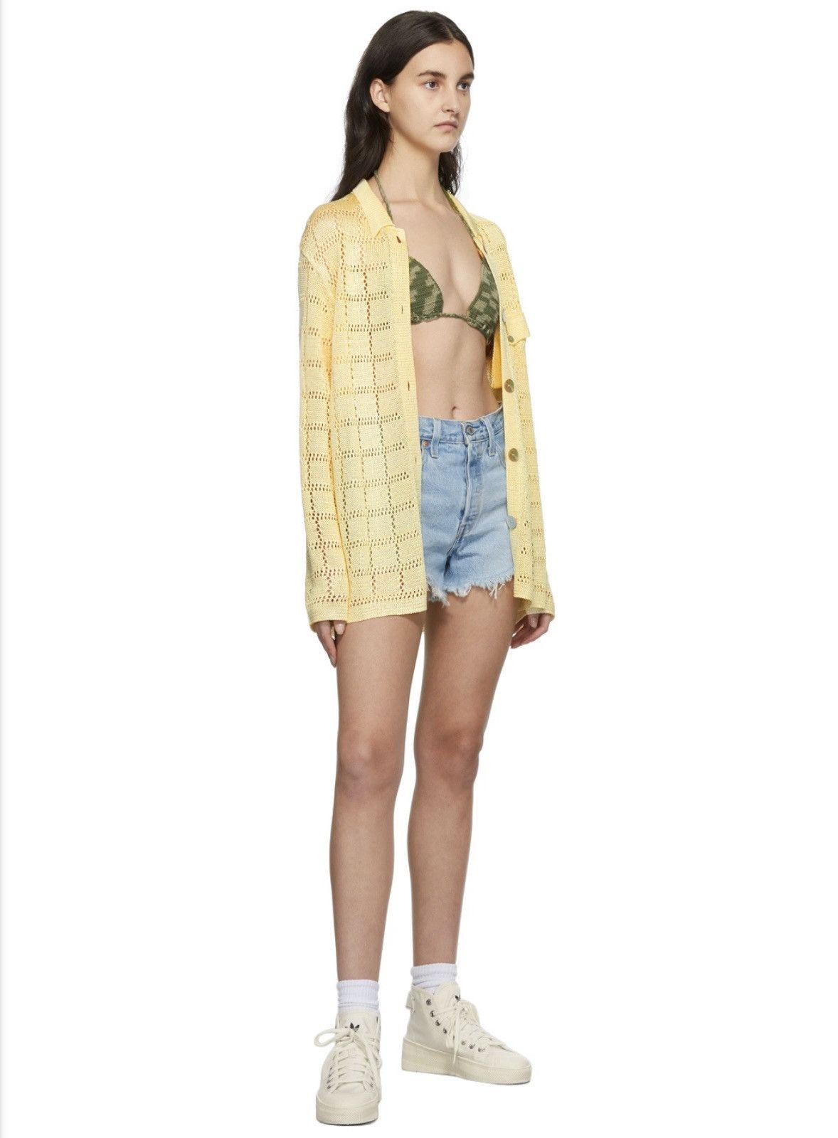 Calle Del Mar Calle Del Mar Yellow Patchwork long sleeve shirt new Size L / US 10 / IT 46 - 4 Thumbnail