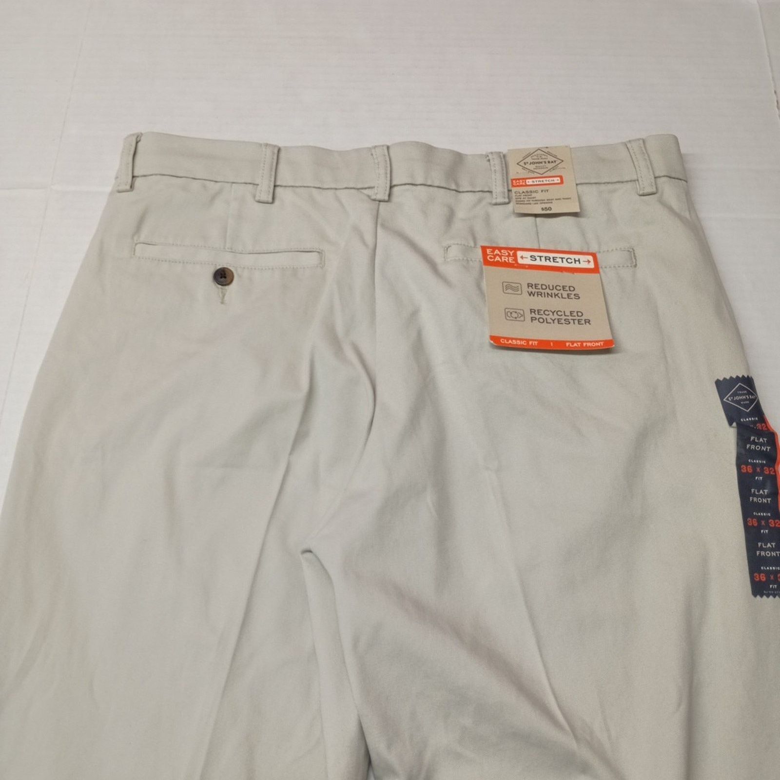 St. Johns Bay St. John's Bay Classic Fit Chino Pants Mens Size 36x32 Stone Size US 36 / EU 52 - 7 Thumbnail