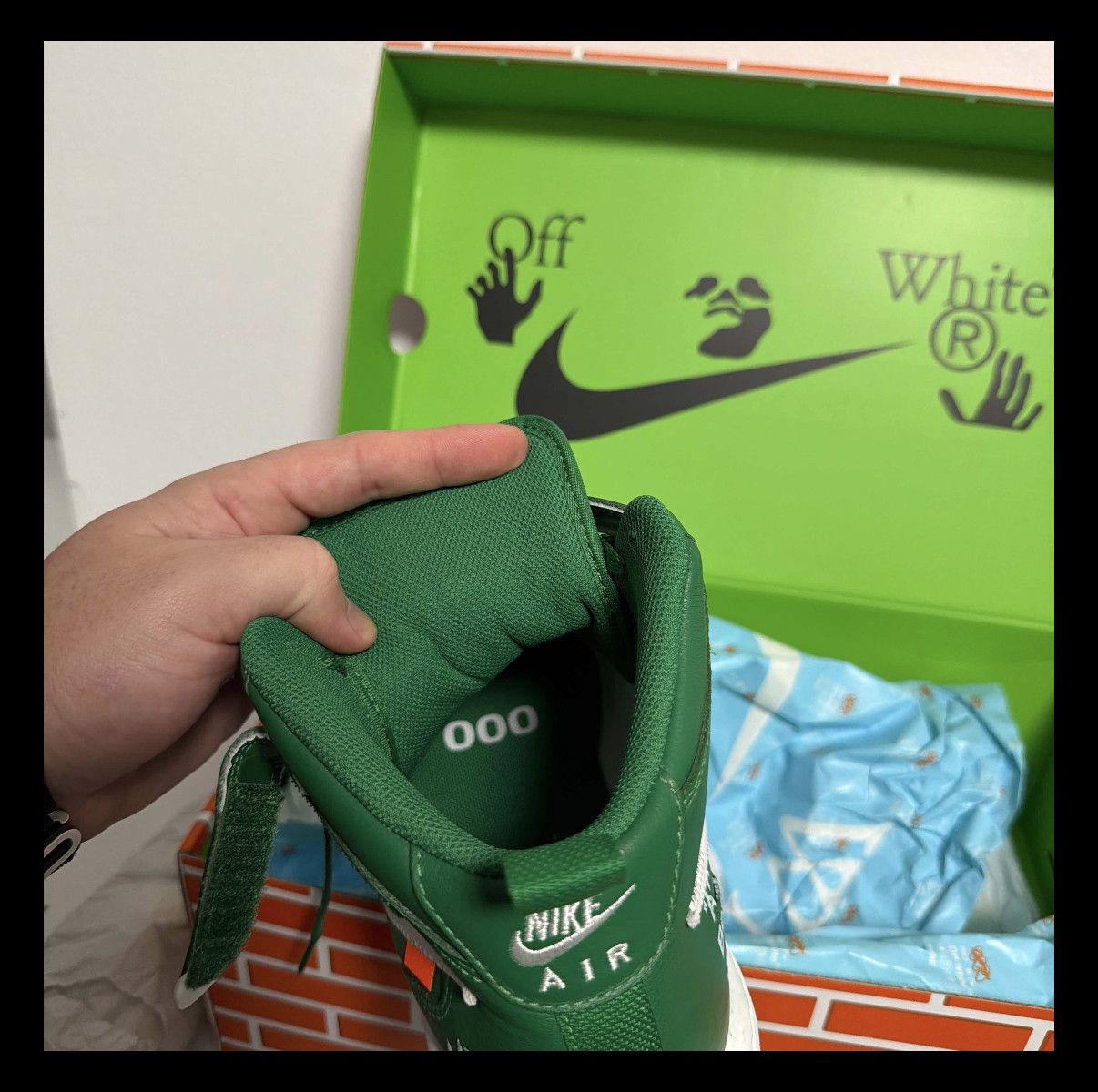Nike × Off-White Off-White x Nike Air Force 1 Mid Pine Green Size US 8.5 / EU 41-42 - 7 Thumbnail
