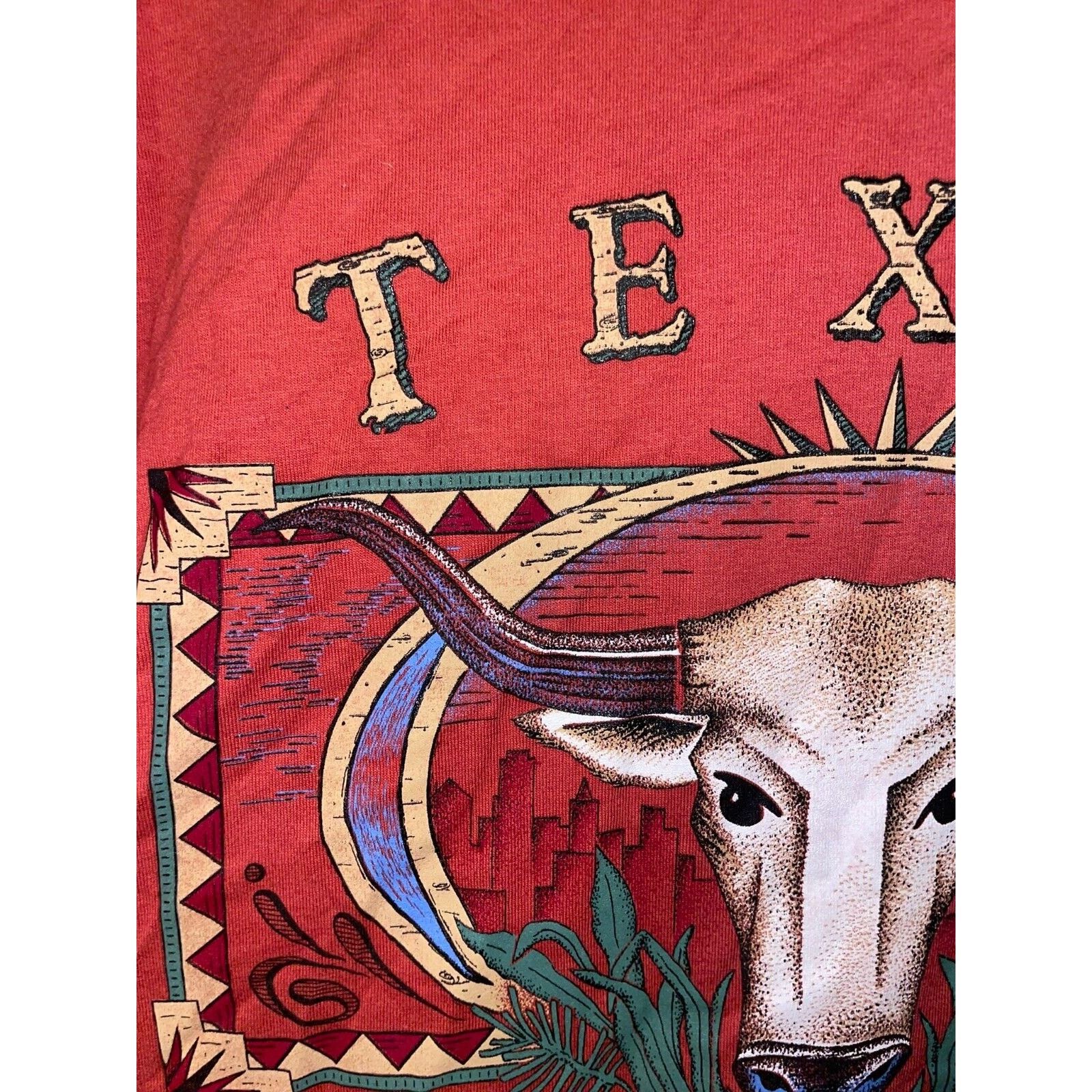 Jerzees Vintage Texas Shirt Southfork Ranch Tee Movie VTG 90s Large Size US L / EU 52-54 / 3 - 3 Thumbnail