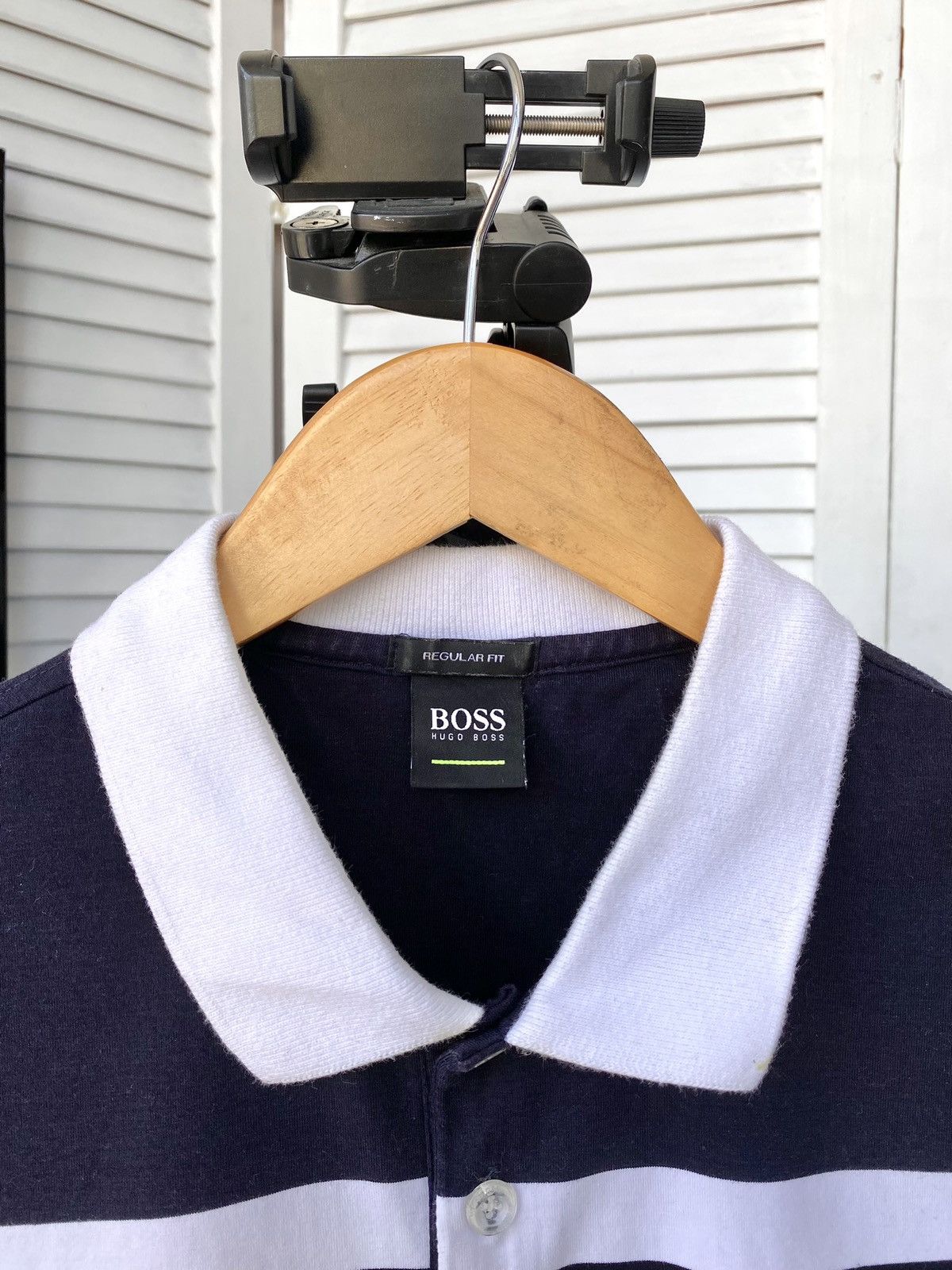 Hugo Boss Hugo Boss Stripped Polos Tee Shirt Green Series Size US L / EU 52-54 / 3 - 8 Thumbnail