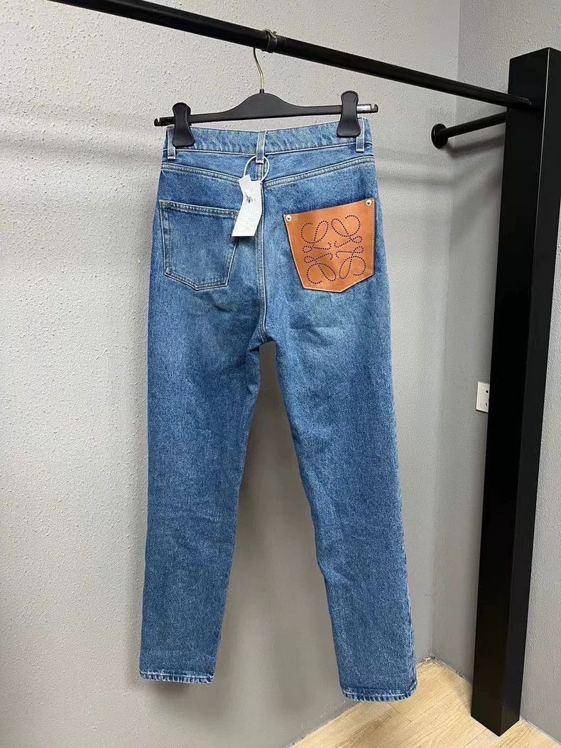 Loewe Denim Pants with Signature Leather Patch-2507