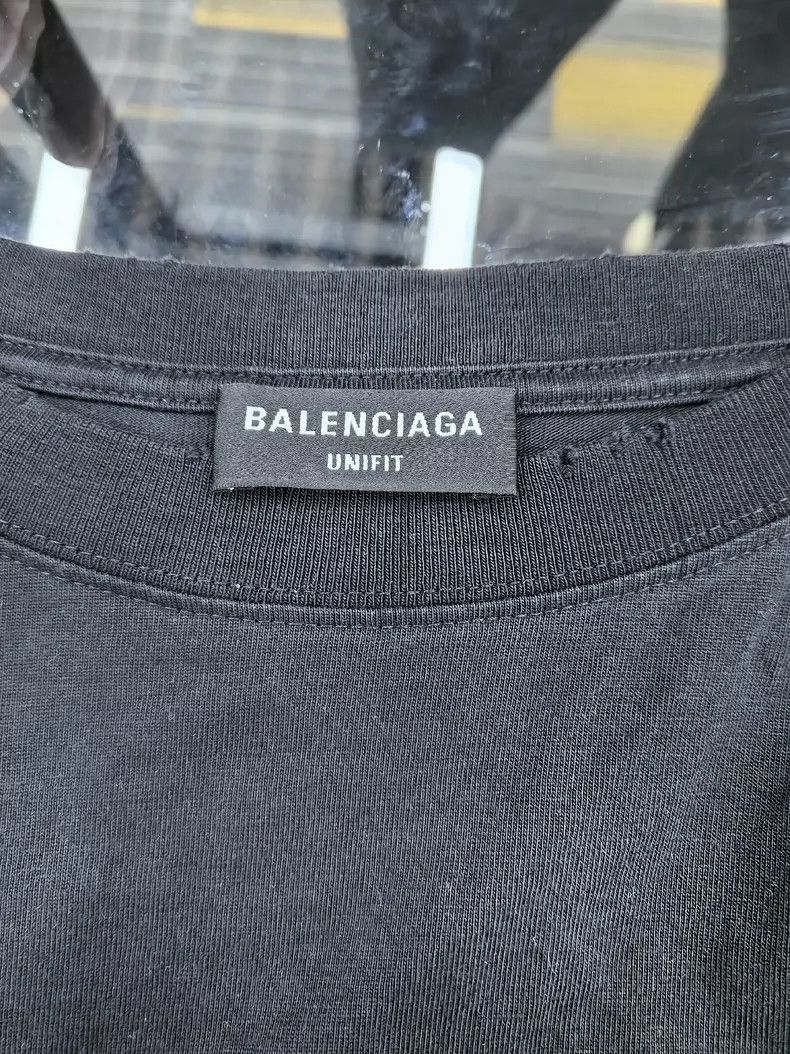 Balenciaga Balenciaga Embroidered 'free' black short-sleeved shirt Size US S / EU 44-46 / 1 - 3 Thumbnail