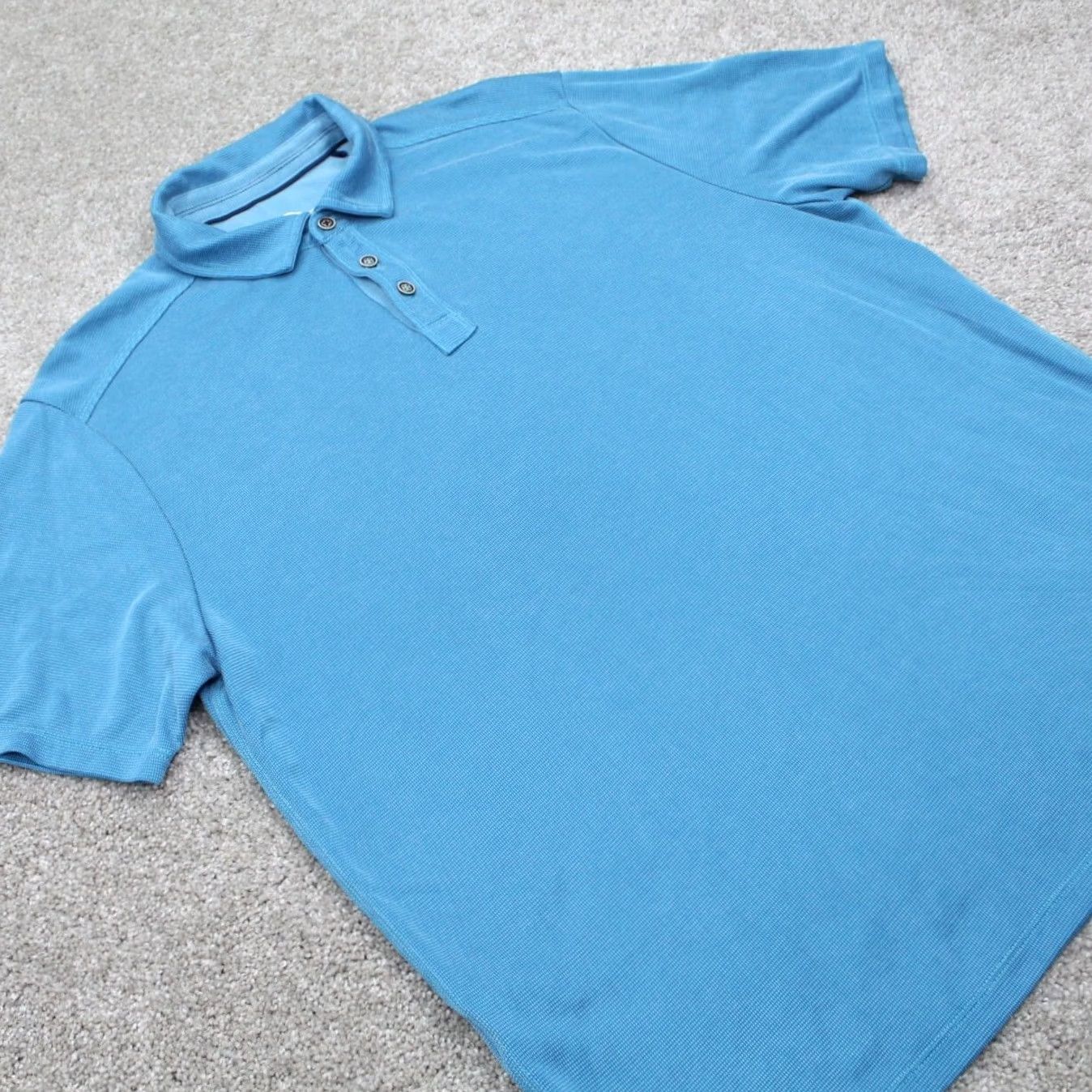 Tommy Bahama Tommy Bahama Polo Shirt Men Medium Blue Tencel Modal/Polyester S/S Pullover Size US M / EU 48-50 / 2 - 5 Thumbnail