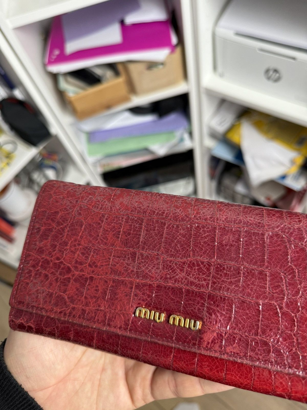 Designer × Miu Miu Vintage y2k Miu Miu leather wallet designer archive luxury Size ONE SIZE - 9 Thumbnail