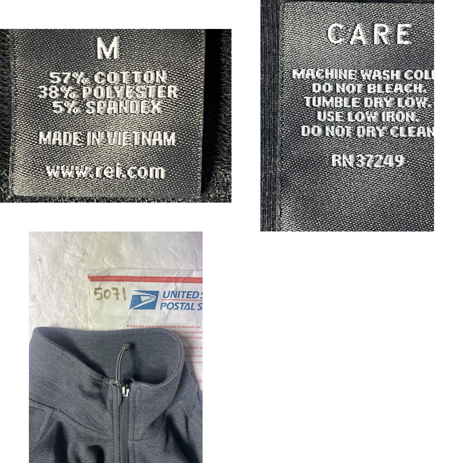 Vintage REI Jacket Fleece Pockets Dark Gray Women's Size M Medium Gray Cotton Blend Size M / US 6-8 / IT 42-44 - 8 Thumbnail
