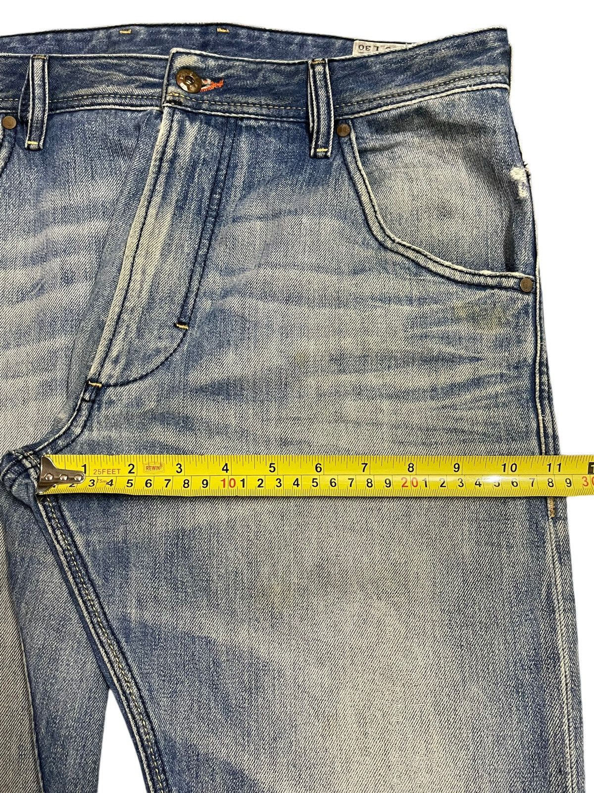 Diesel Vintage Diesel Industry Blue Faded Wash Distress Jeans Size US 33 - 17 Thumbnail