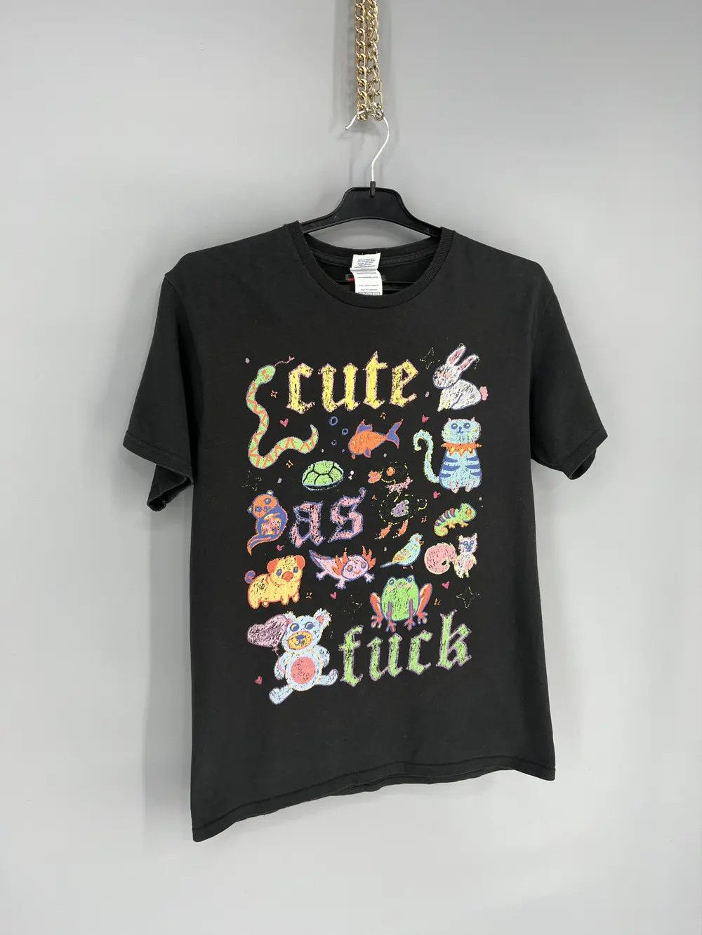 Band Tees Vintage Y2K Adult “ Cute As Fuck” Promo Humor Tee Size US M / EU 48-50 / 2 - 2 Thumbnail