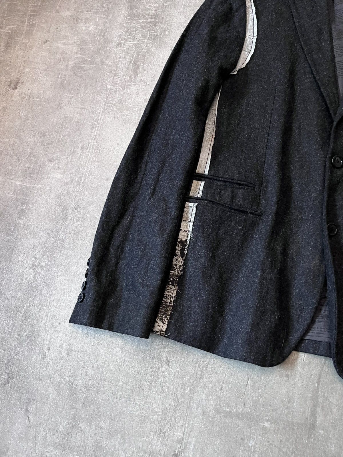 John Galliano John Galliano A/W 2011 wool grey blazer jacket newspaper Size US L / EU 52-54 / 3 - 2 Thumbnail
