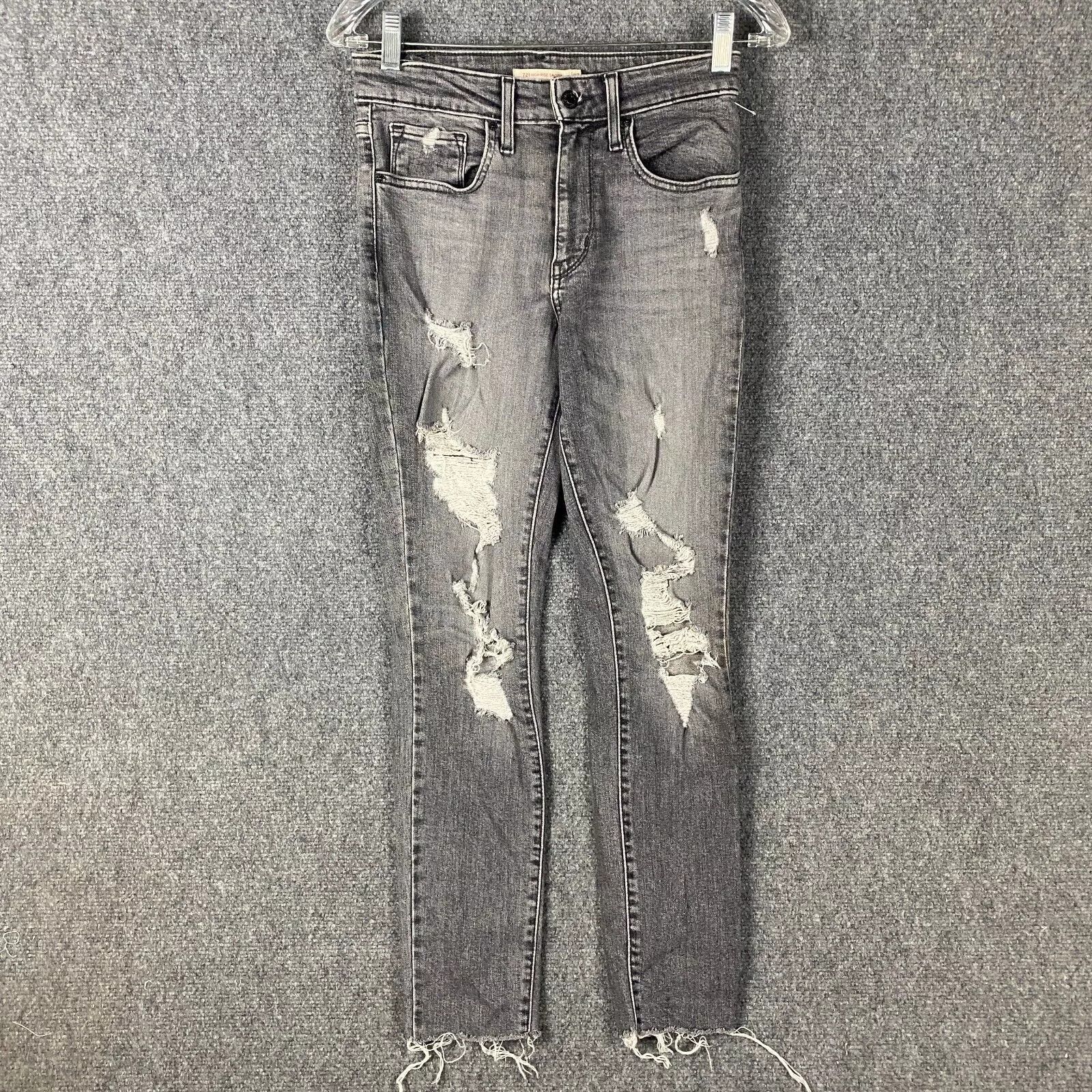 Levi's Levi's Jeans Women's 27 721 High Rise Skinny Ripped 27x30 Size 27" / US 4 / IT 40 - 1 Thumbnail