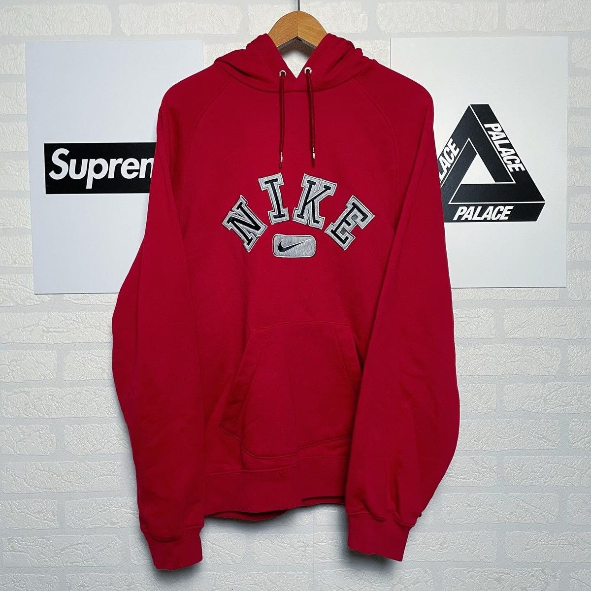Nike × Vintage 00s Nike Vintage Big Logo Center Swoosh Oversize Hoodie Y2K Size US M / EU 48-50 / 2 - 1 Thumbnail