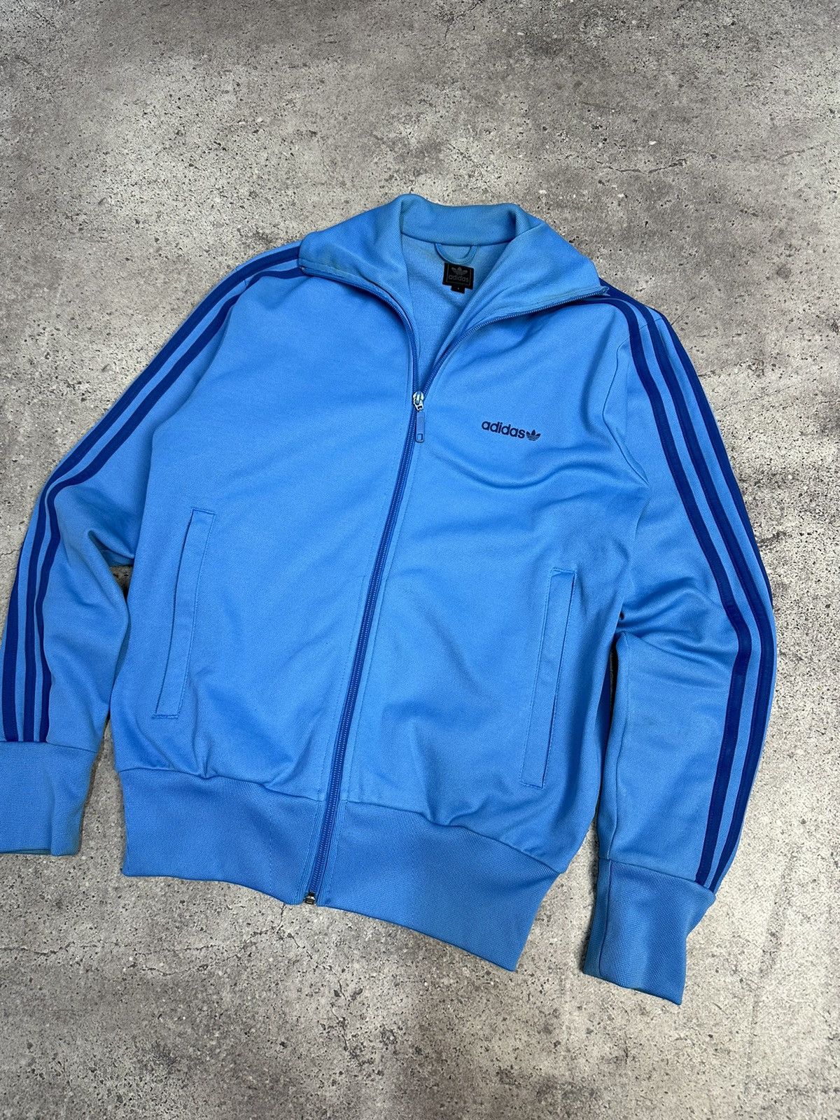 Adidas × Vintage Vintage Adidas Blokecore Track Jacket Blue Big Logo Y2K Size US S / EU 44-46 / 1 - 6 Thumbnail