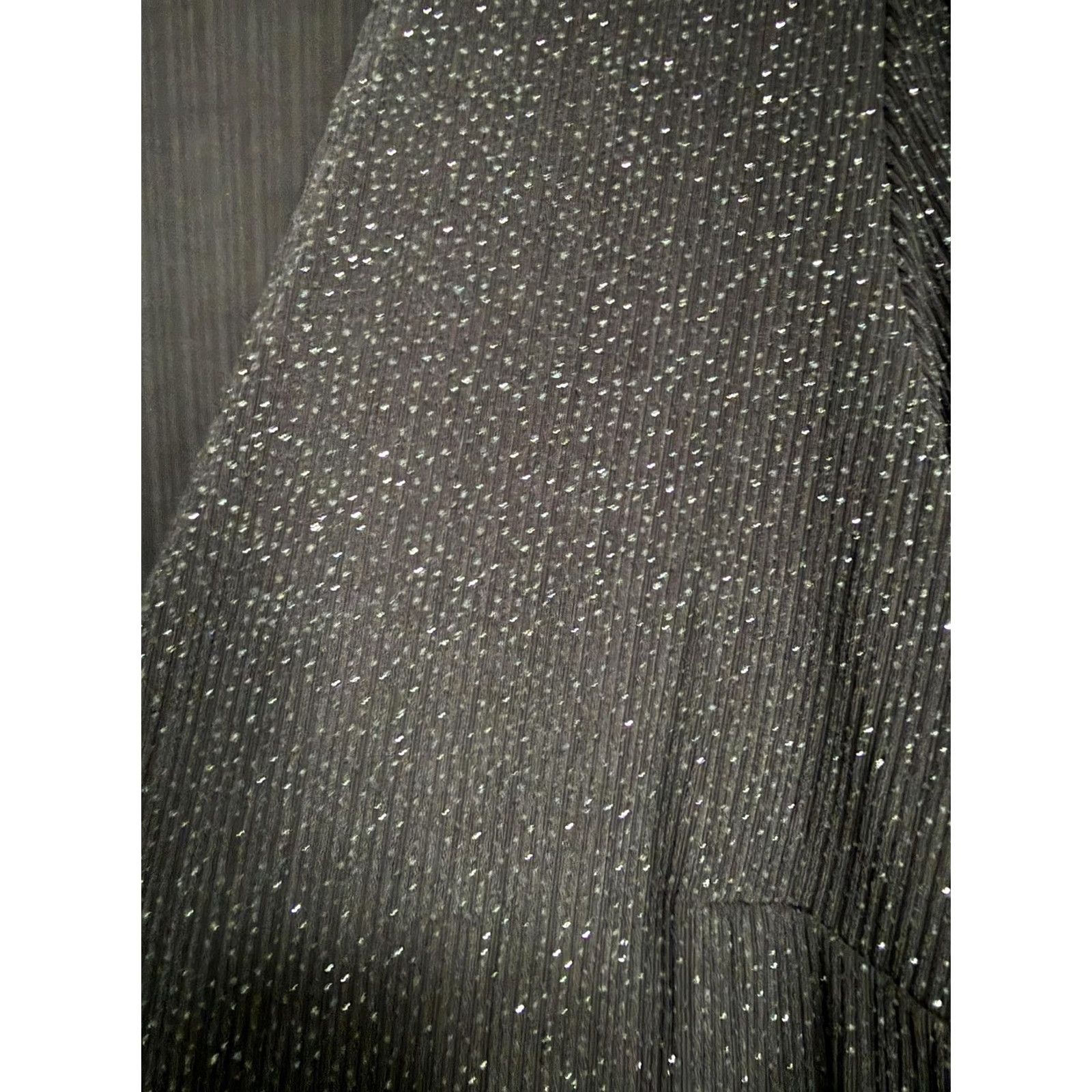Vintage VINTAGE Cardigan Sweater Womens XL Black Glitter Open Front Knit Evening Longline Duster Size XL / US 12-14 / IT 48-50 - 7 Thumbnail