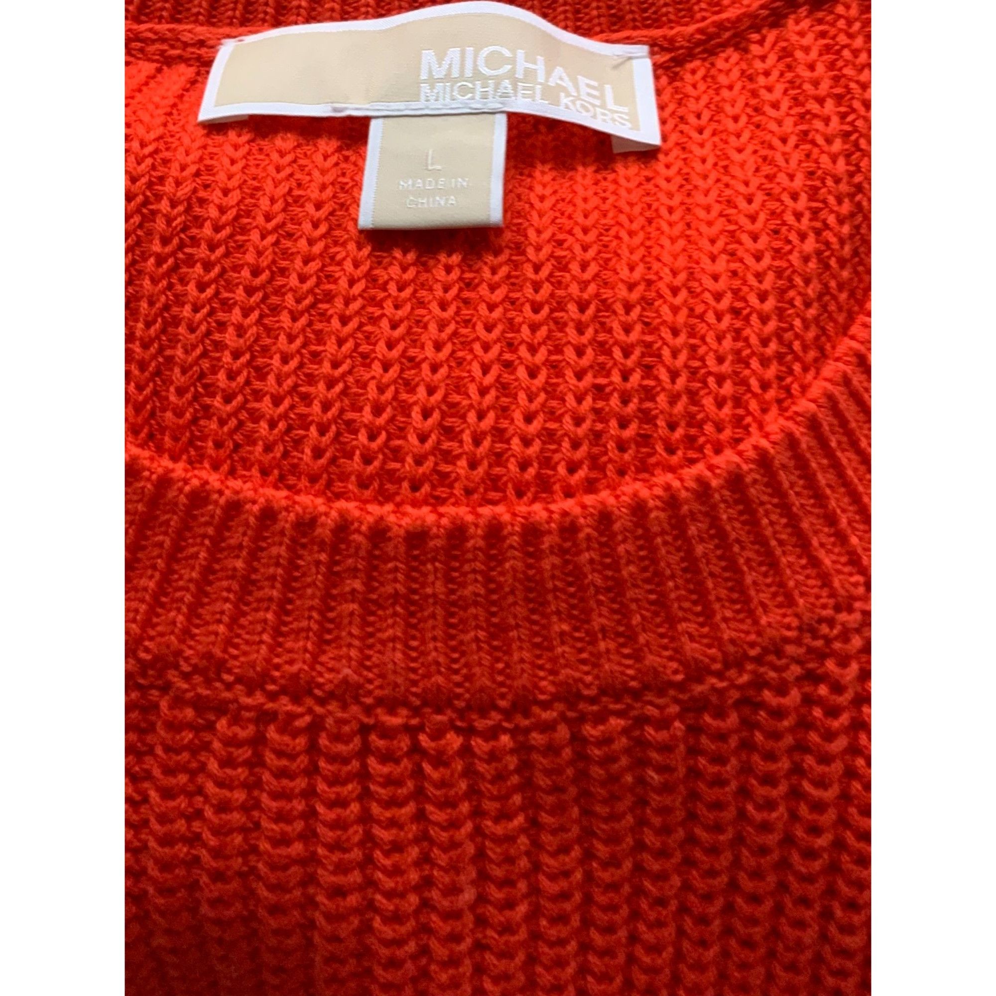 Michael Kors Michael Kors Sweater Orange Knit Side Tie Pullover Large Size L / US 10 / IT 46 - 3 Thumbnail