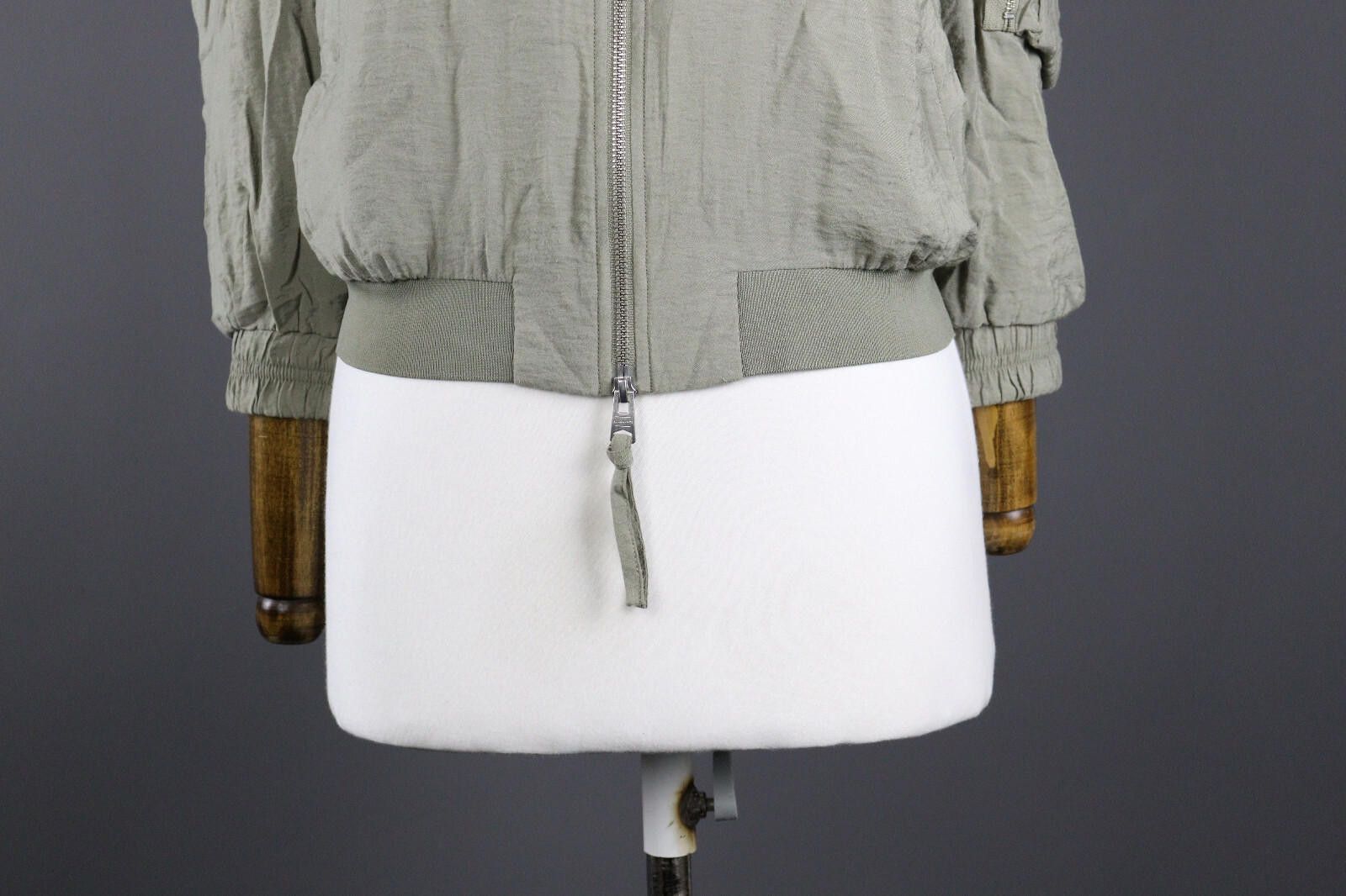 Allsaints AllSaints Gray Designed Tyne Angie Bomber Jacket Size S Size S / US 4 / IT 40 - 4 Thumbnail