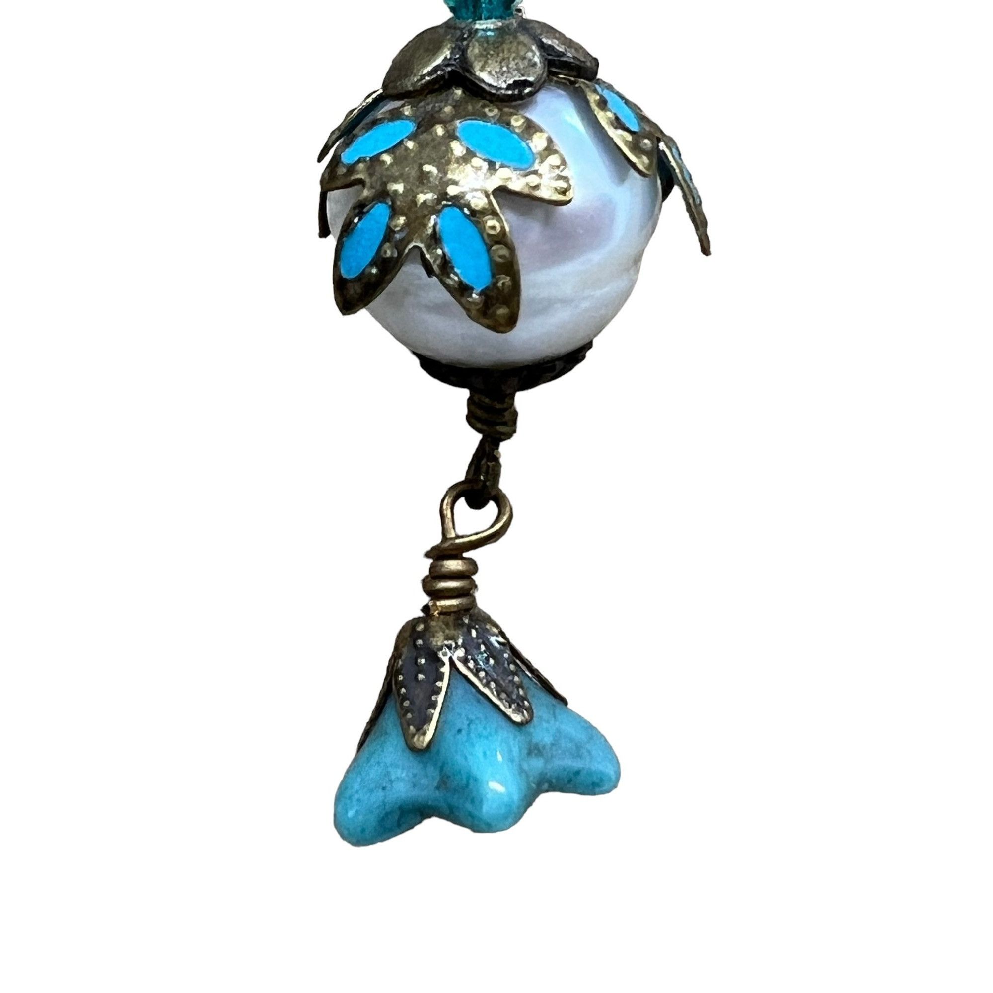 Other Steph King Artisan Hand Painted Earrings Leverback Dangle Pe Size ONE SIZE - 2 Thumbnail