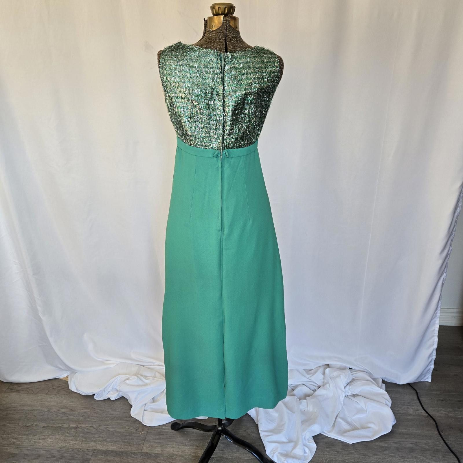 Designer RARE Vintage 1960s Mod Eyelash Tinsel Dress Size S / US 4 / IT 40 - 3 Thumbnail