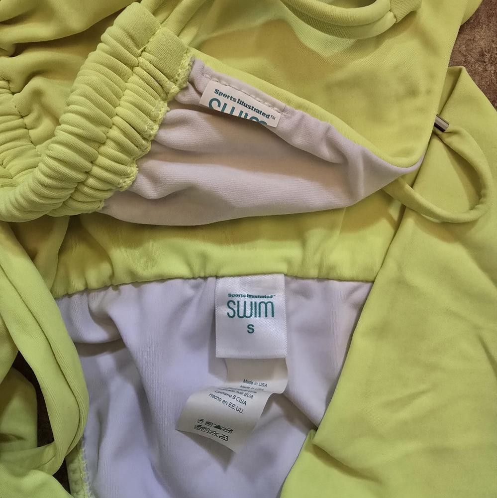Designer Yellow Neon Sports Illustrated Bikini Set Size ONE SIZE - 4 Thumbnail