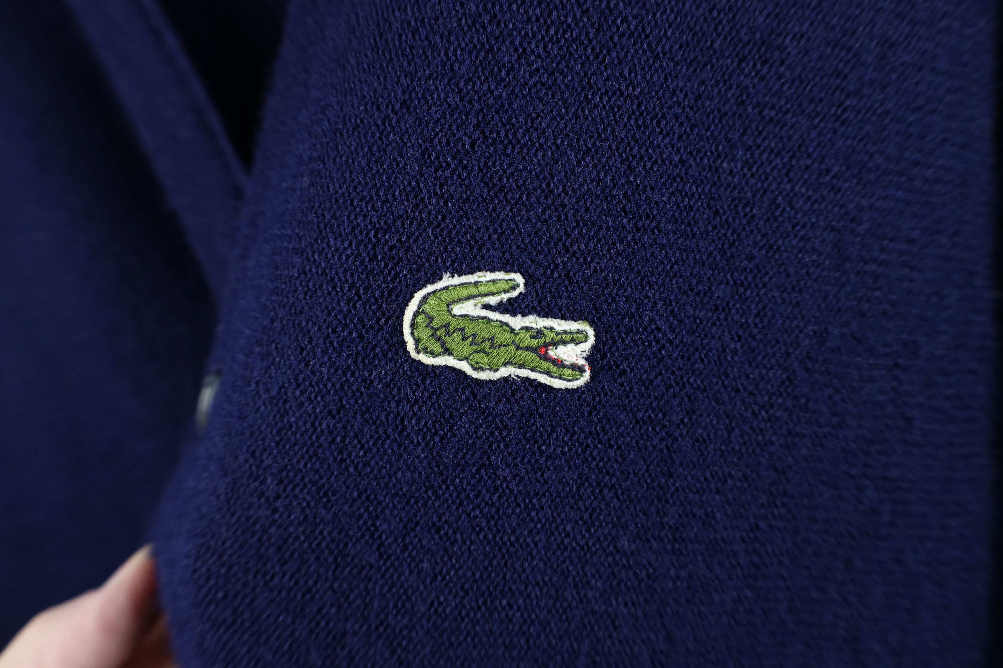 Lacoste Vintage 80s Izod Lacoste Knit Cardigan Sweater Navy Blue USA Size US M / EU 48-50 / 2 - 4 Thumbnail