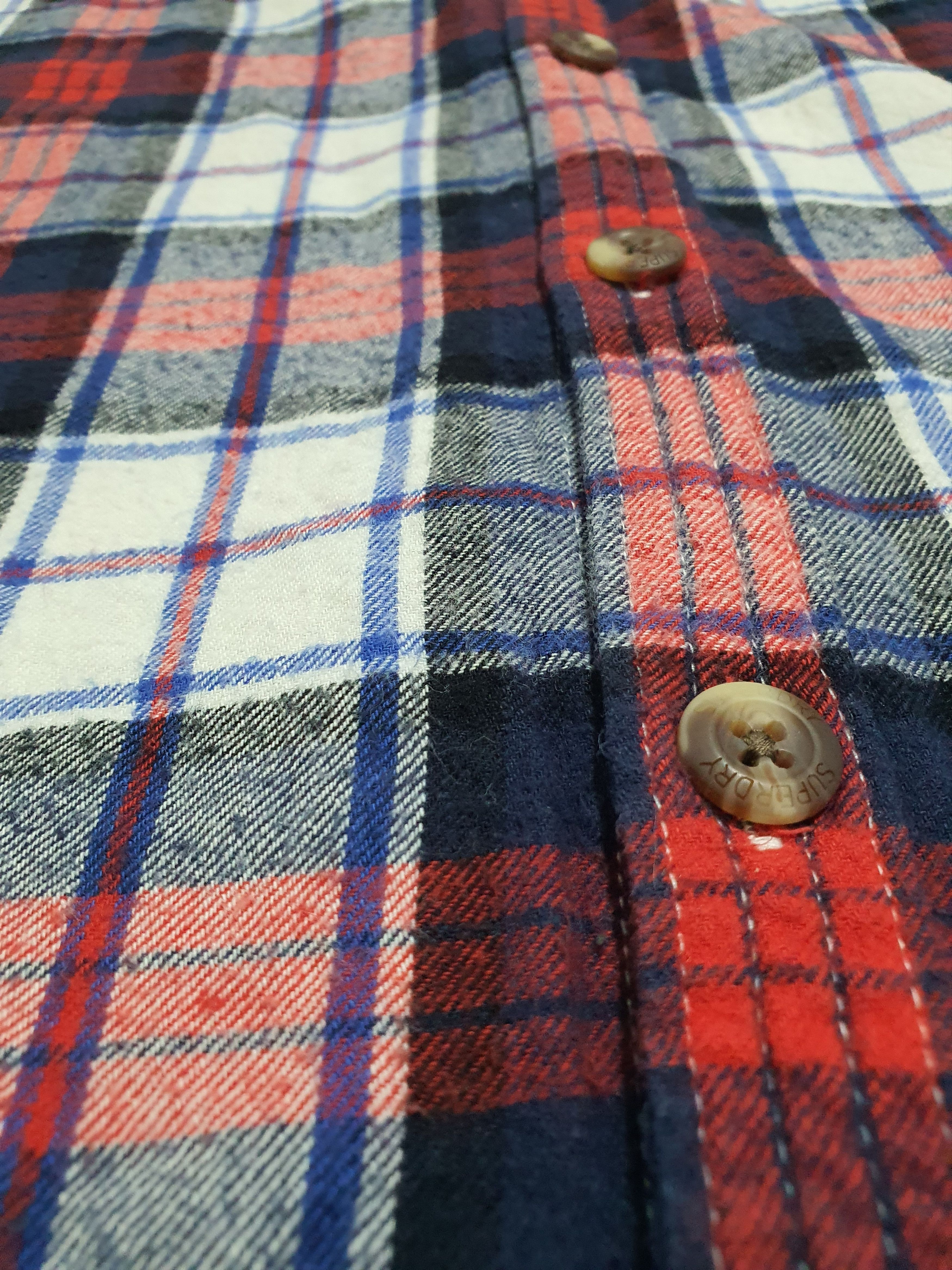 Japanese Brand × Superdry SUPERDRY 19.5/29 CHECKED RED WORK SHIRT Size US M / EU 48-50 / 2 - 9 Thumbnail