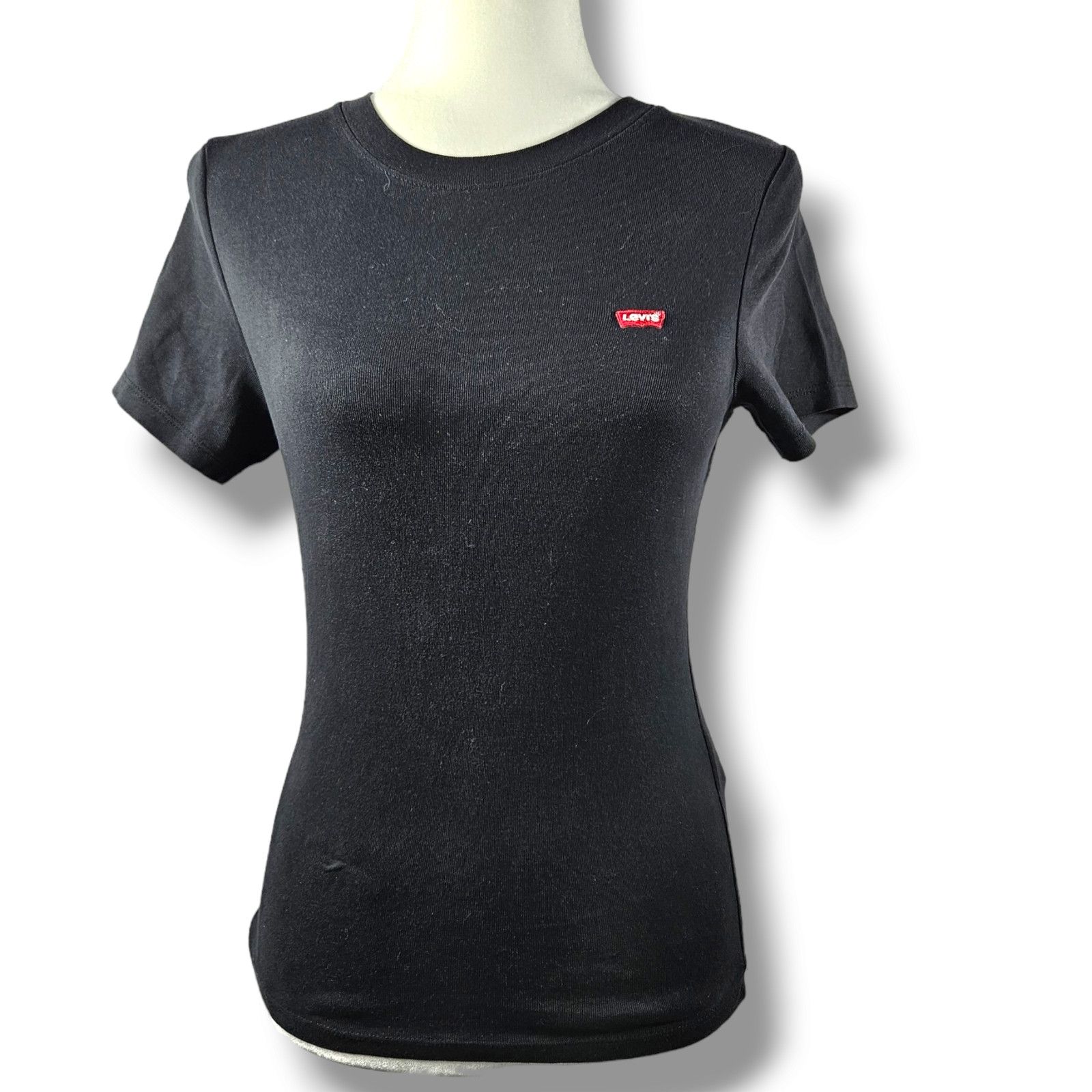 Levi's EUC Levi's Red Brand Logo Rib Baby T-Shirt Sz. M Black Size M / US 6-8 / IT 42-44 - 2 Thumbnail