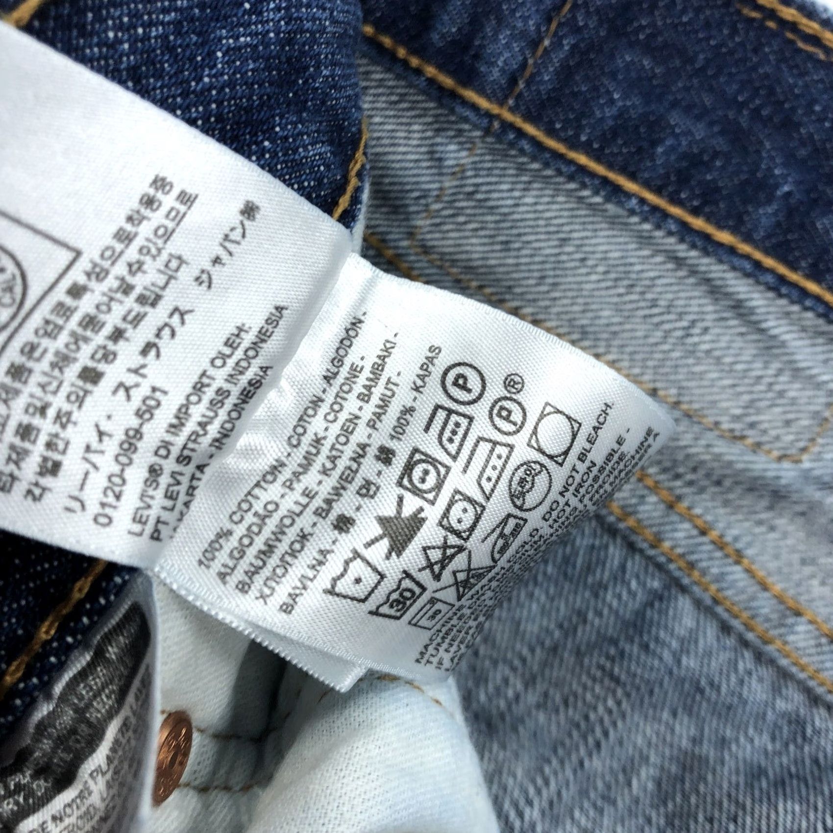 Levi's Levi's 501 Jeans Mens W38 L29 Dark Wash Straight Button Fly 100% Cotton Size US 38 / EU 54 - 6 Thumbnail