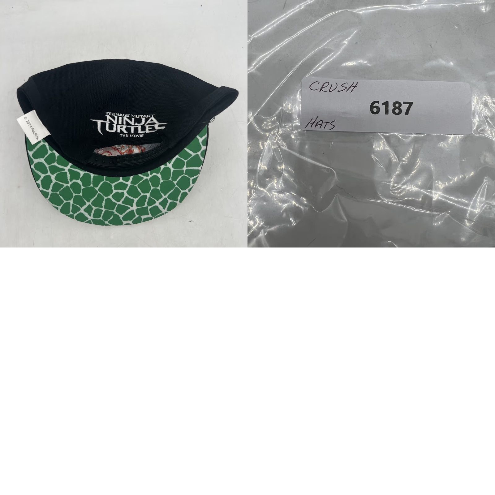 Vintage Teenage Mutant Ninja Turtles The Movie Crush Hat Snap 59 Mens Black One Size Size ONE SIZE - 8 Thumbnail