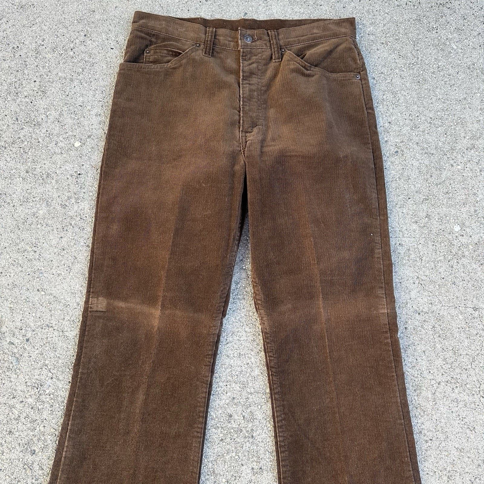 Levi's × Vintage Vintage 80s Levi’s 517 Brown Corduroy Bootcut Pants 33x31 Size US 33 - 2 Thumbnail