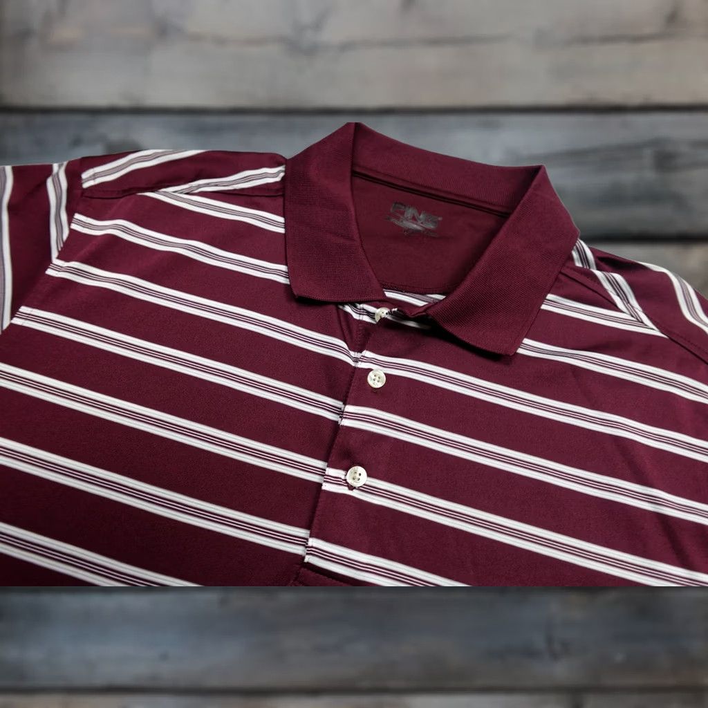 Vintage PING Performance Polo Mens L Red Stripe Golf Moisture Wicking Short Sleeve Shirt Size US L / EU 52-54 / 3 - 1 Thumbnail