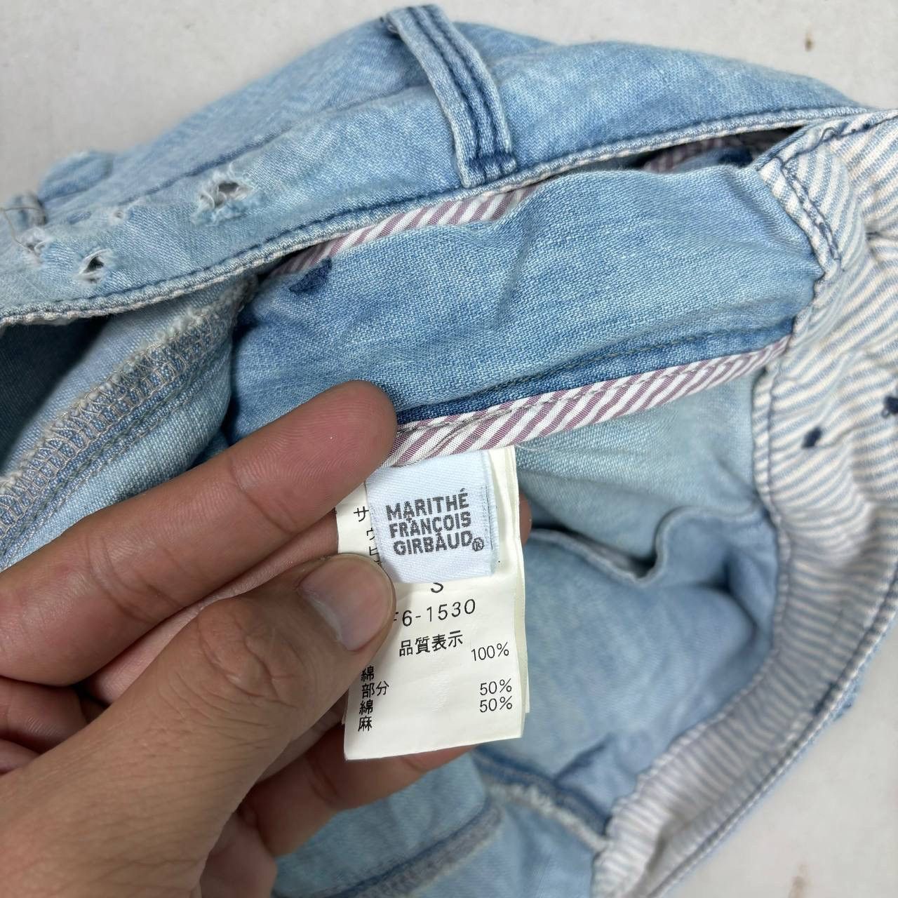 Marithe + Francois Girbaud Vtg Girbaud Distressed Denim Shorts M+FG Japan Takaya Shoji Size 30" / US 8 / IT 44 - 8 Thumbnail