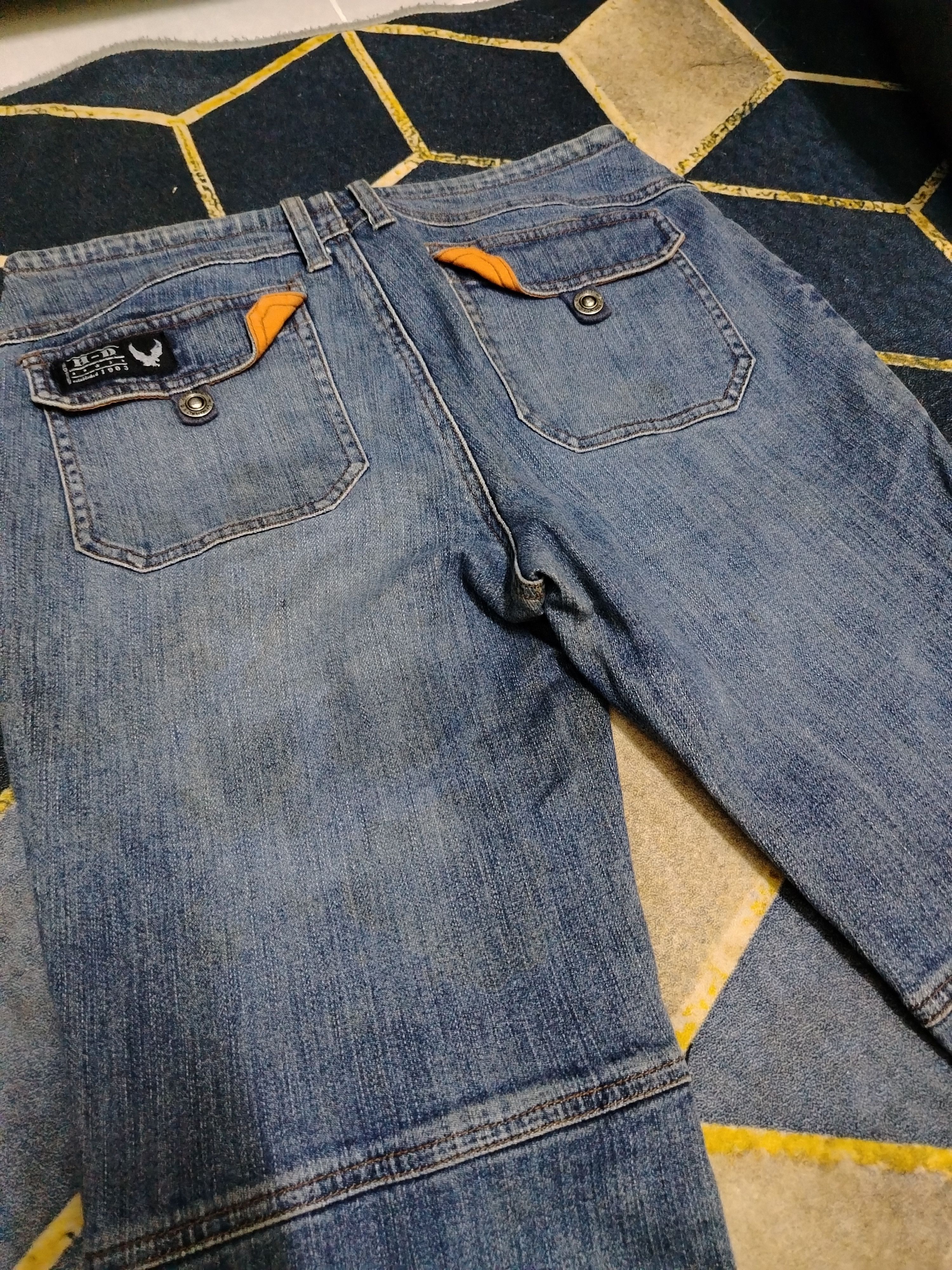 Harley Davidson × Hypebeast Vintage Harley Davidson Style Panelled Denim Size 32" / US 10 / IT 46 - 3 Thumbnail