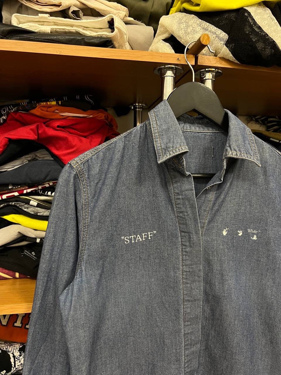 Off-White Off White Staff Garment Hype Logo Shirt Button Up Size US XS / EU 42 / 0 - 3 Thumbnail