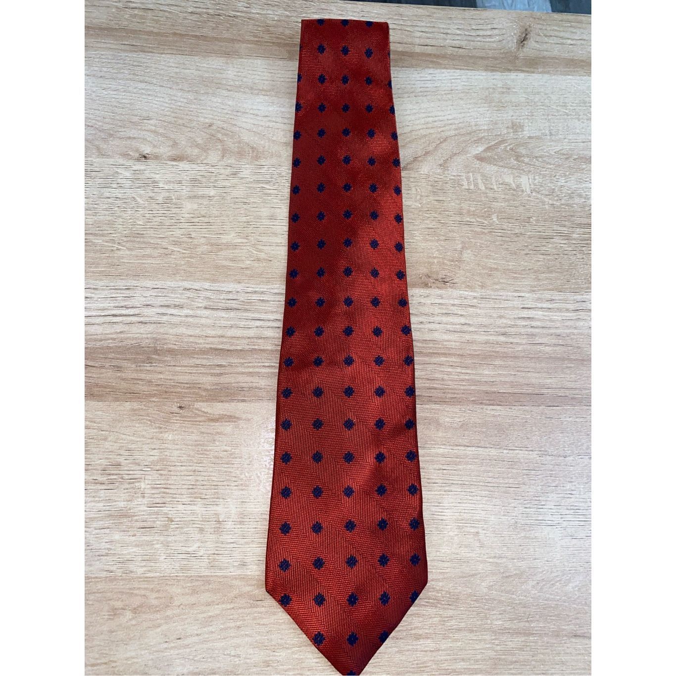 Daniel Hechter Daniel Hechter Paris Red Blue Flower Neck Tie, MSRP $89 Size ONE SIZE - 3 Thumbnail