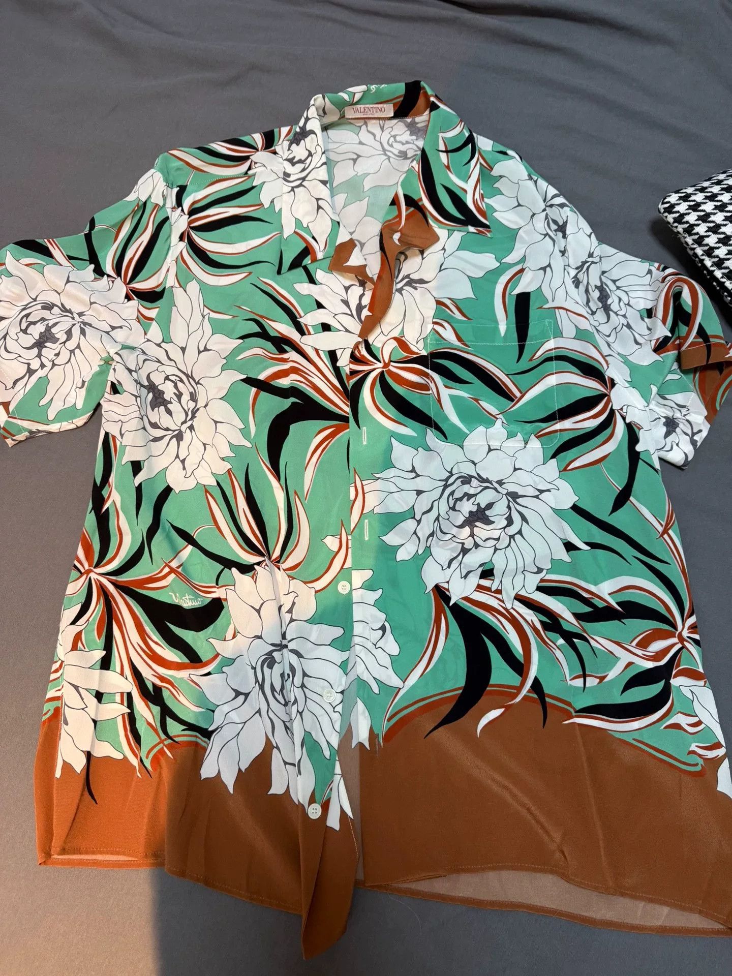 Valentino Silk Floral Button-Up Shirt