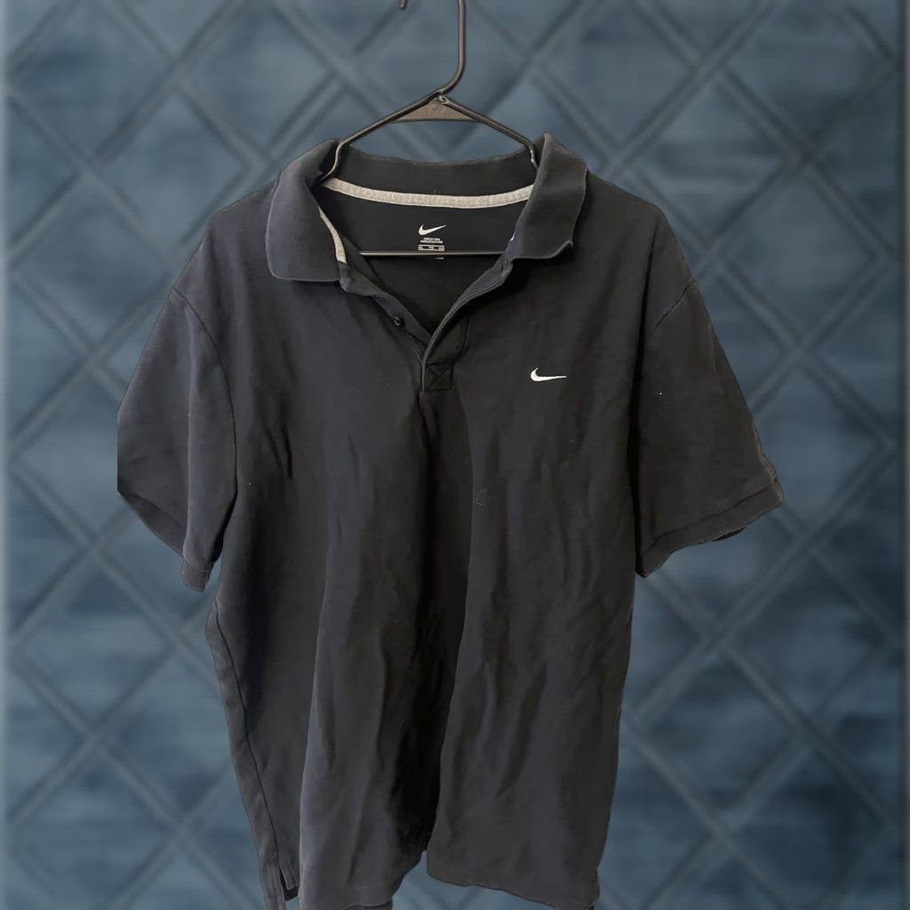 Nike VINTAGE Nike Dri-FIT Polo Shirt Adult XXL Black Collared Nike Y2K Men's Polo 2XL Vintage Shirt Mens Size US XXL / EU 58 / 5 - 1 Thumbnail