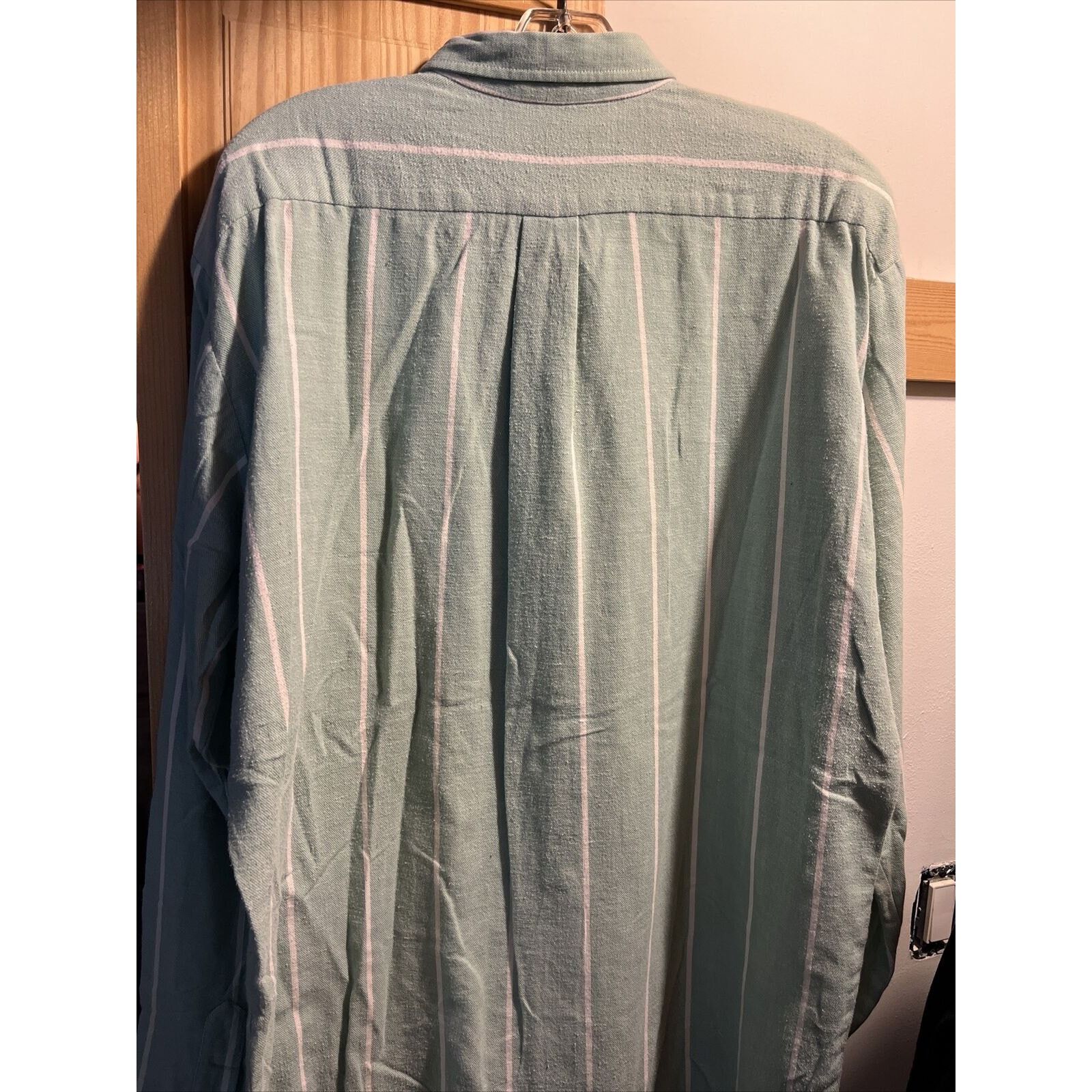 Other Kenny Rogers Vintage Mens XLT Green Striped LS Cotton Shirt Size US XL / EU 56 / 4 - 11 Thumbnail
