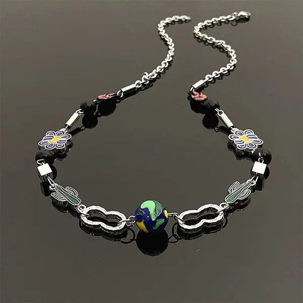 Jewelry Noriyo x Yuki Colorful World Art Classic Flame Necklace Size ONE SIZE - 4 Thumbnail