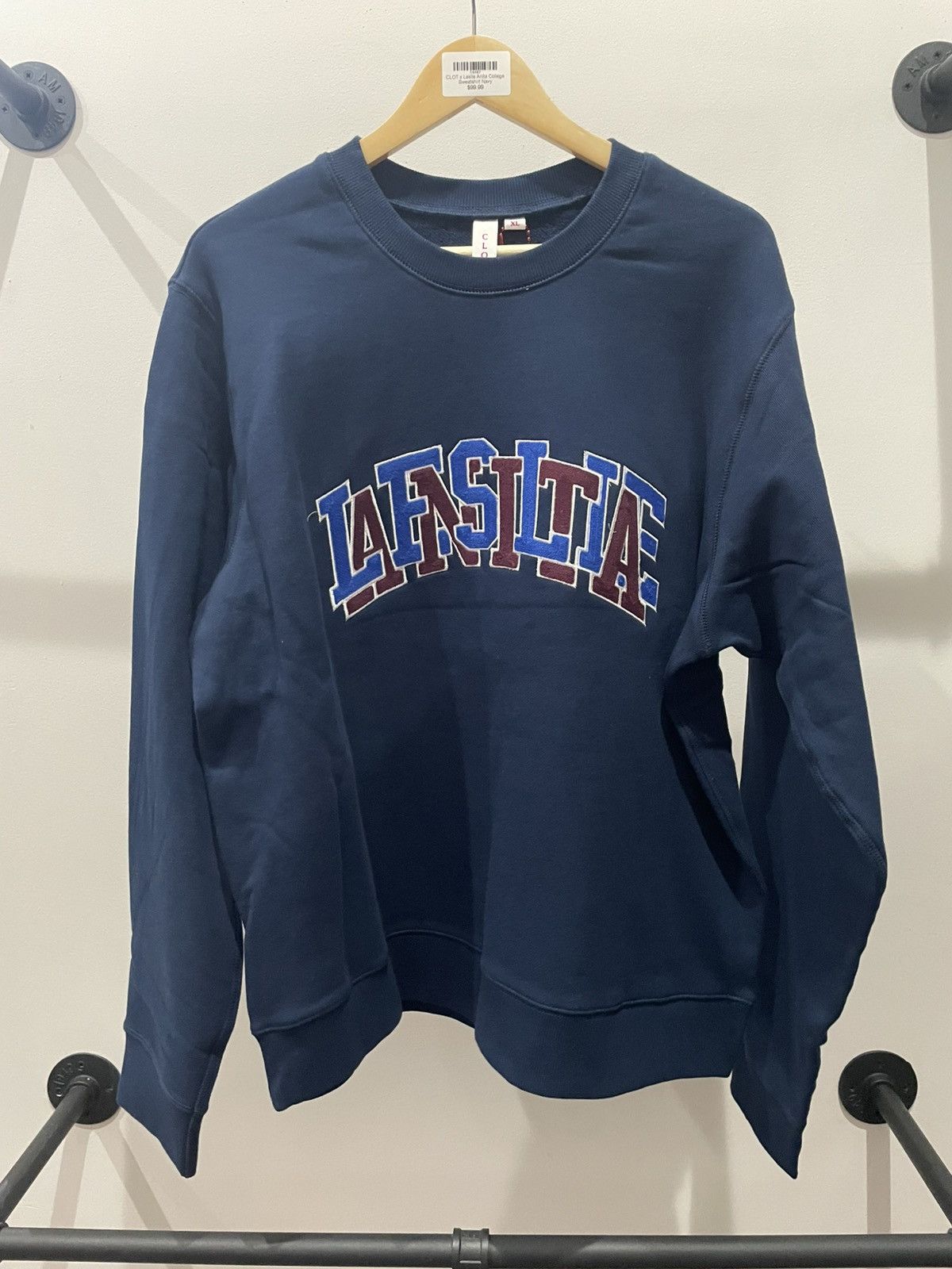 CLOT CLOT x Leslie Anita College Sweatshirt Navy Size XL Size US XL / EU 56 / 4 - 1 Thumbnail