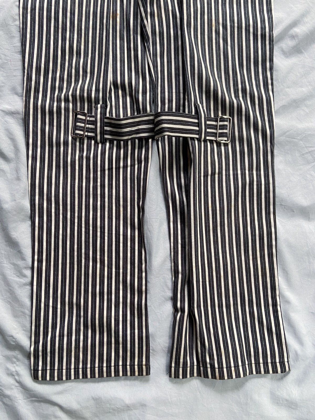 14th Addiction JAPANESE UKNOWN BRAND STRIPED PUNK STYLE PANTS Size US 34 / EU 50 - 6 Thumbnail